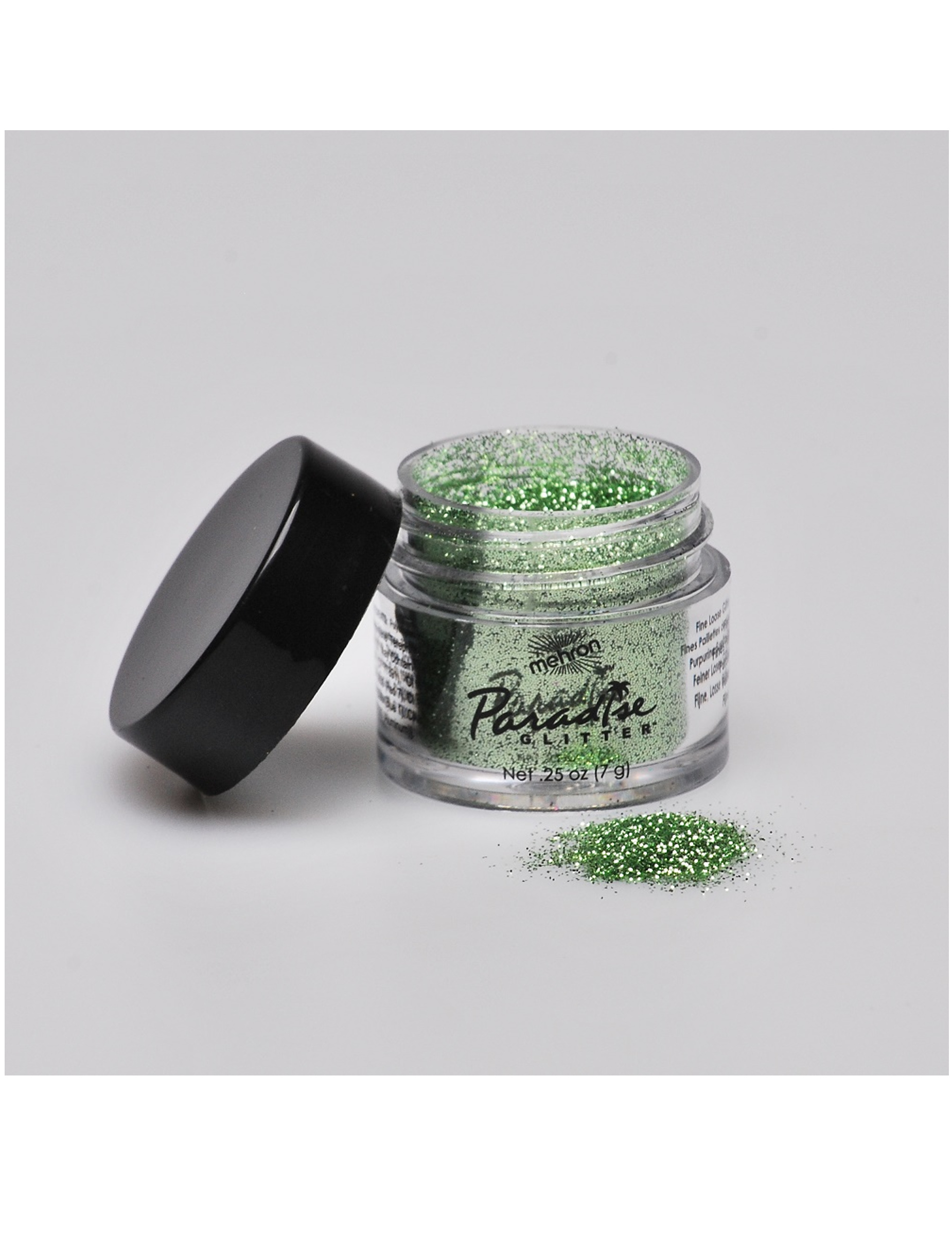 Poudre pailletée professionnelle vert clair Mehron 7g