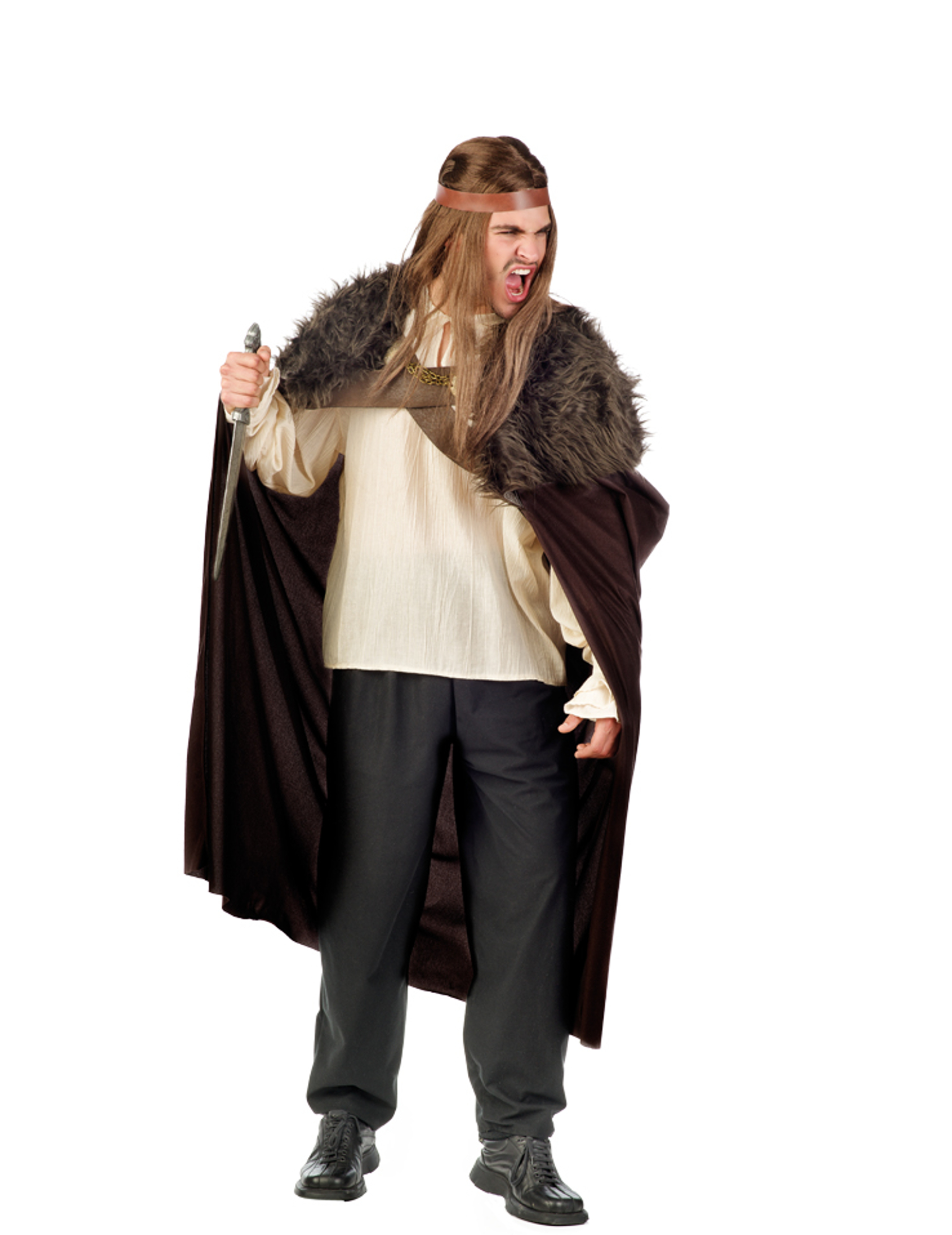 Cape de guerrier marron homme