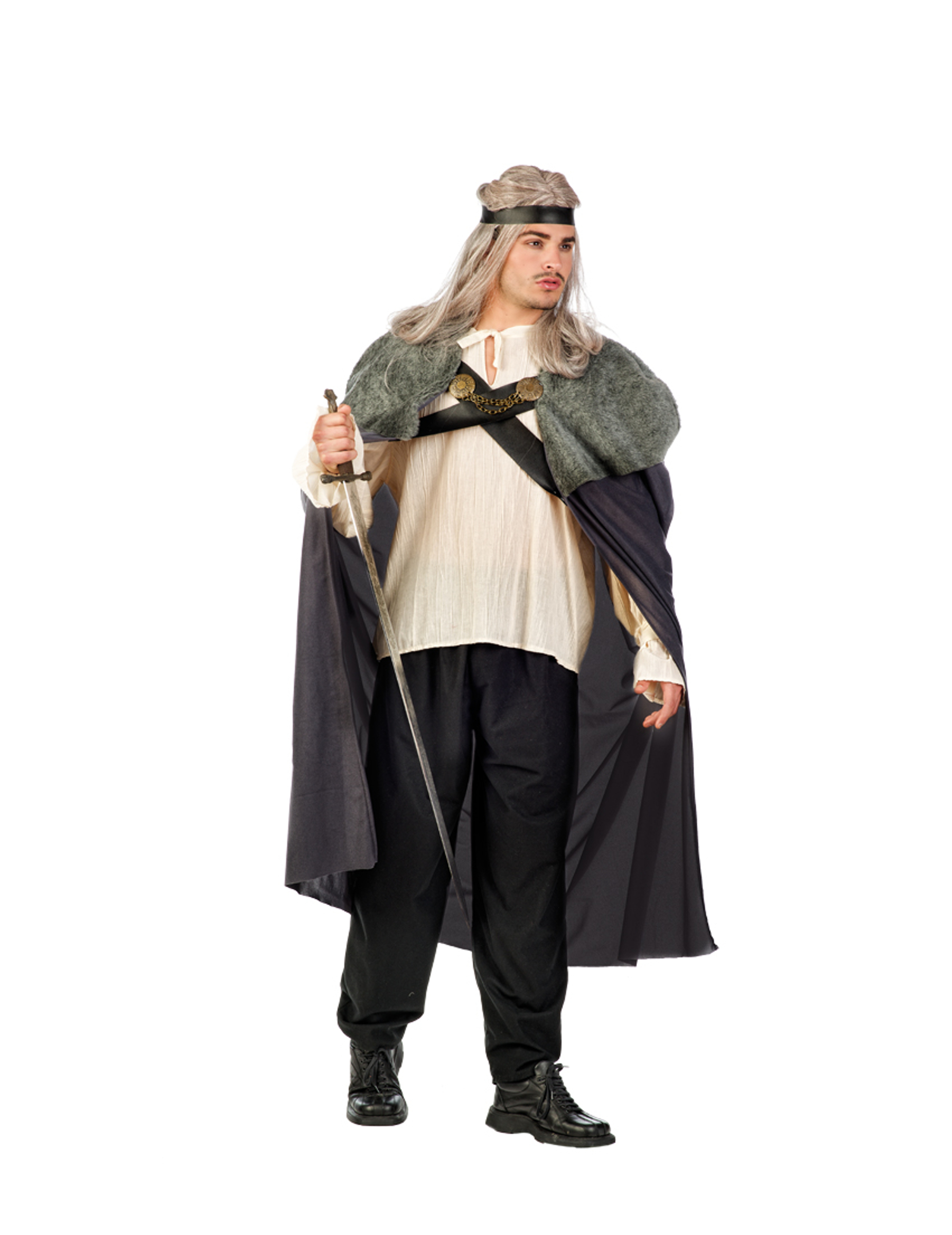 Cape de guerrier grise homme
