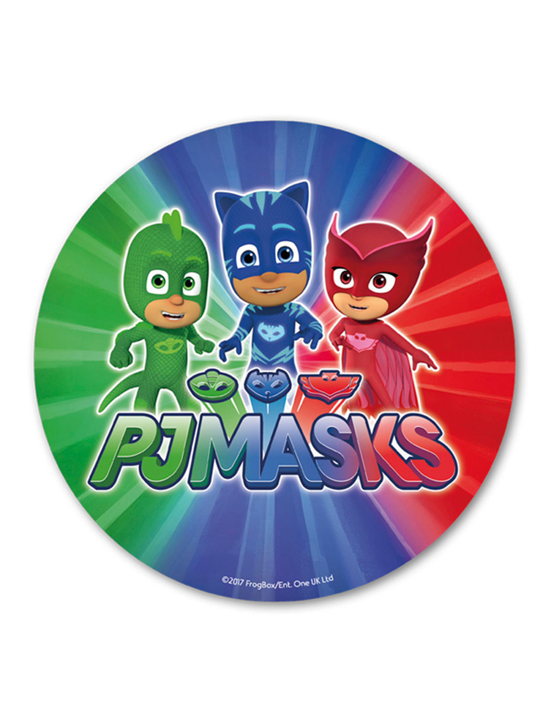 Disque tricolore azyme Pyjamasques 20 cm