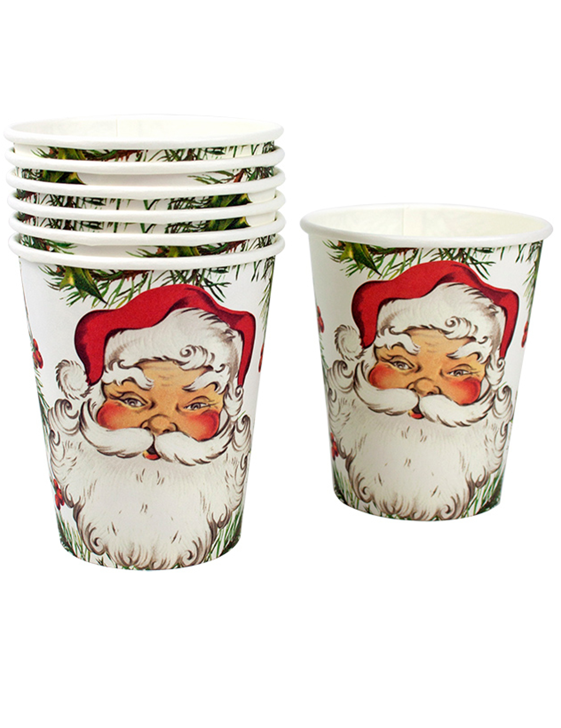8 Gobelets en carton Père Noël 250 ml