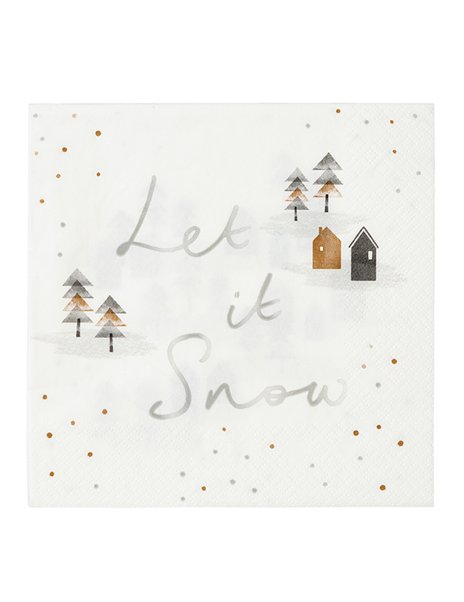 20 Serviettes en papier Jardin de Noël 33 x 33 cm