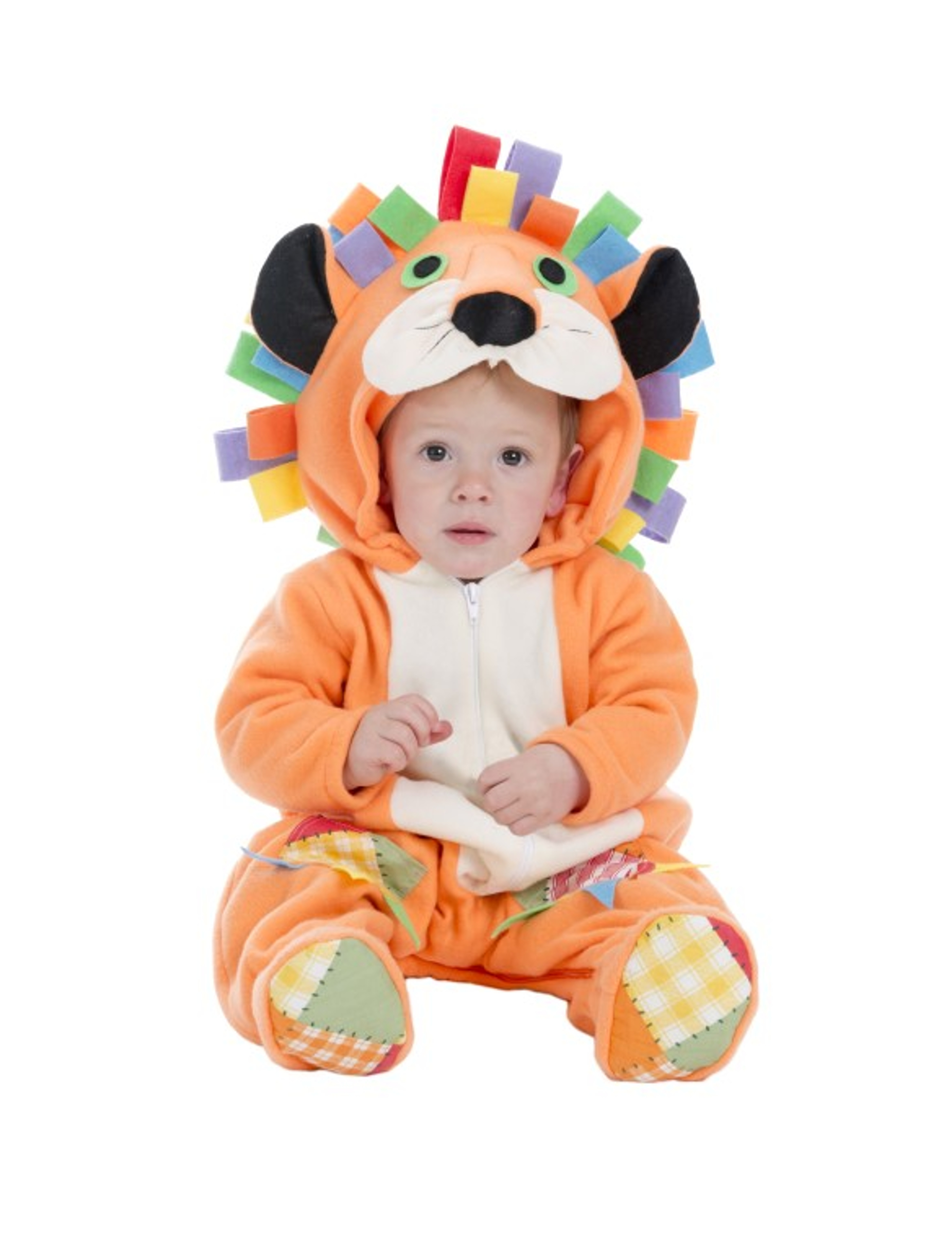 Déguisement lion orange bébé