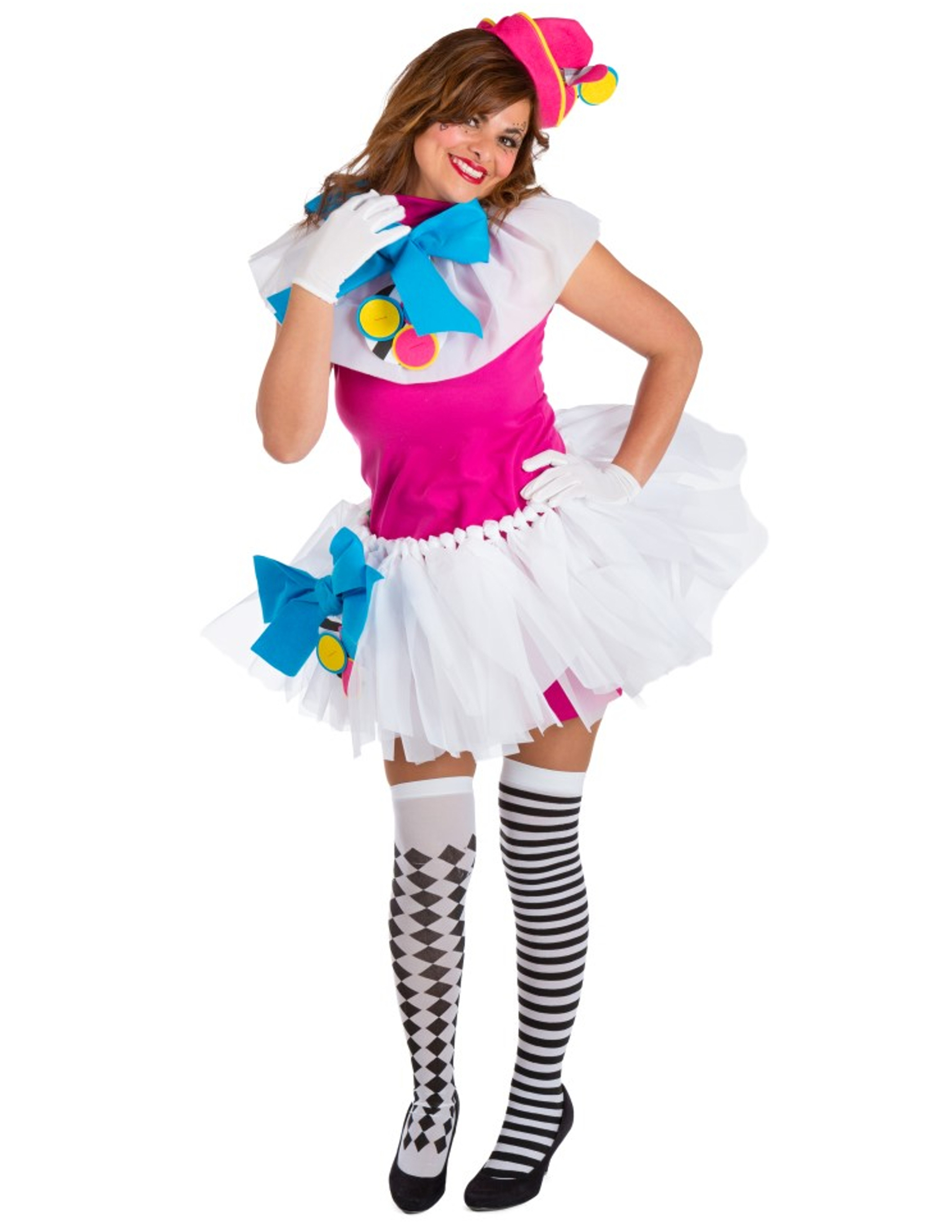 Déguisement clown coloré femme
