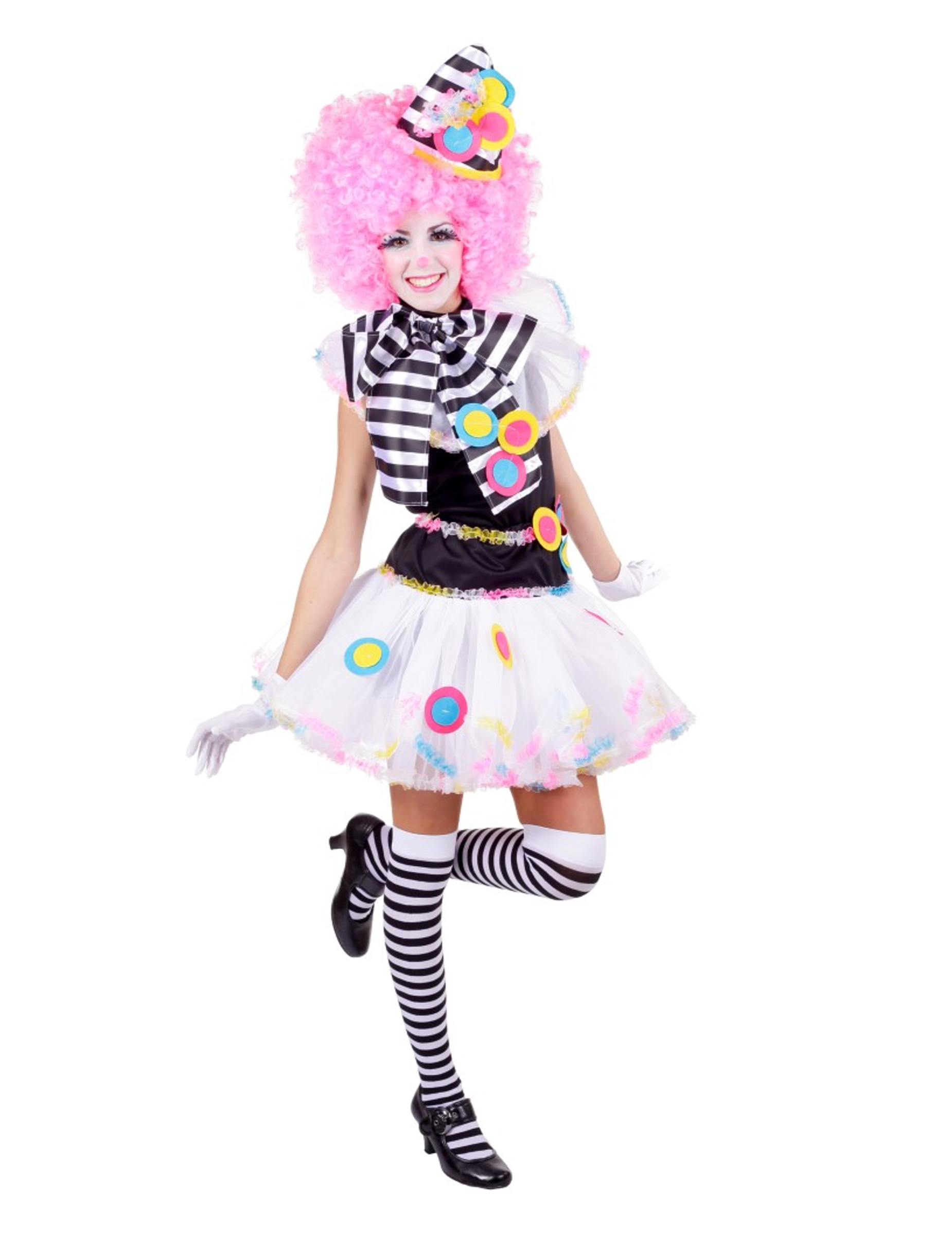 Déguisement clown multicolore femme