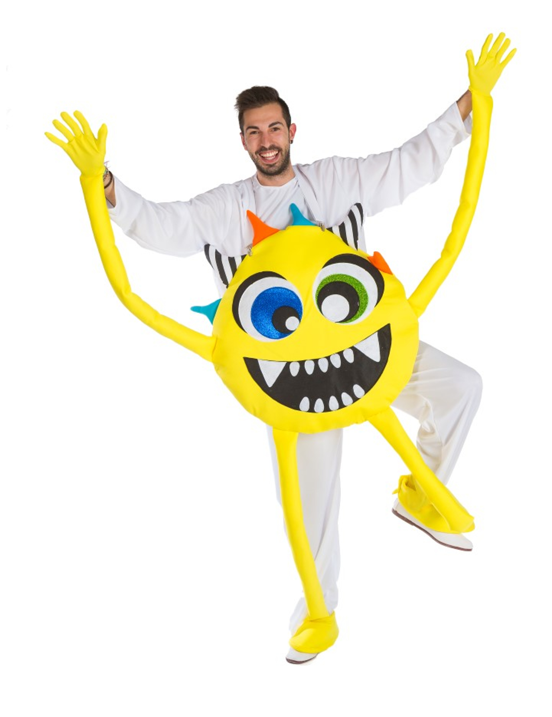 Déguisement monstre jaune adulte