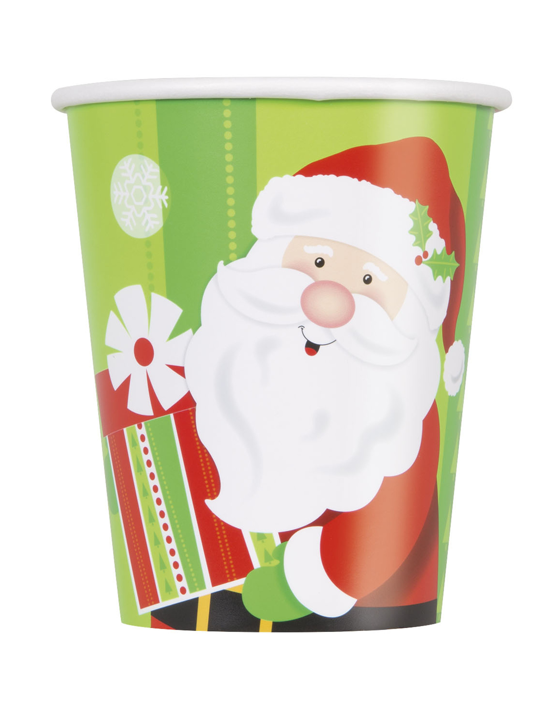 8 Gobelets en carton Petit Père Noël 270 ml