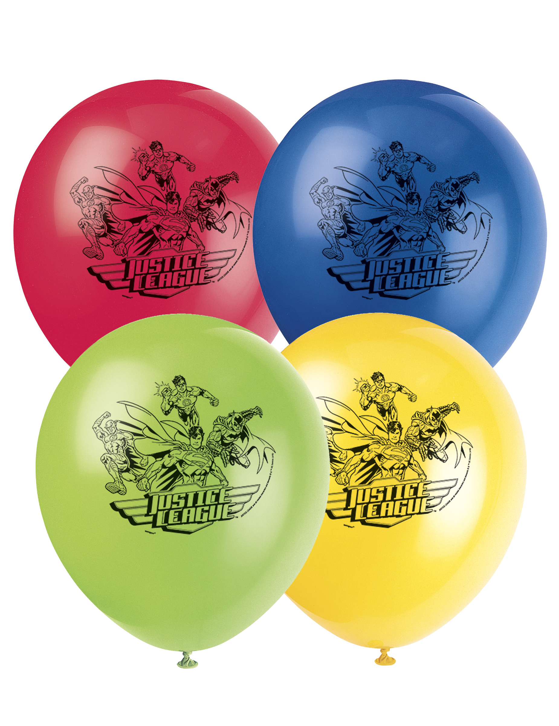 8 Ballons en latex Justice League