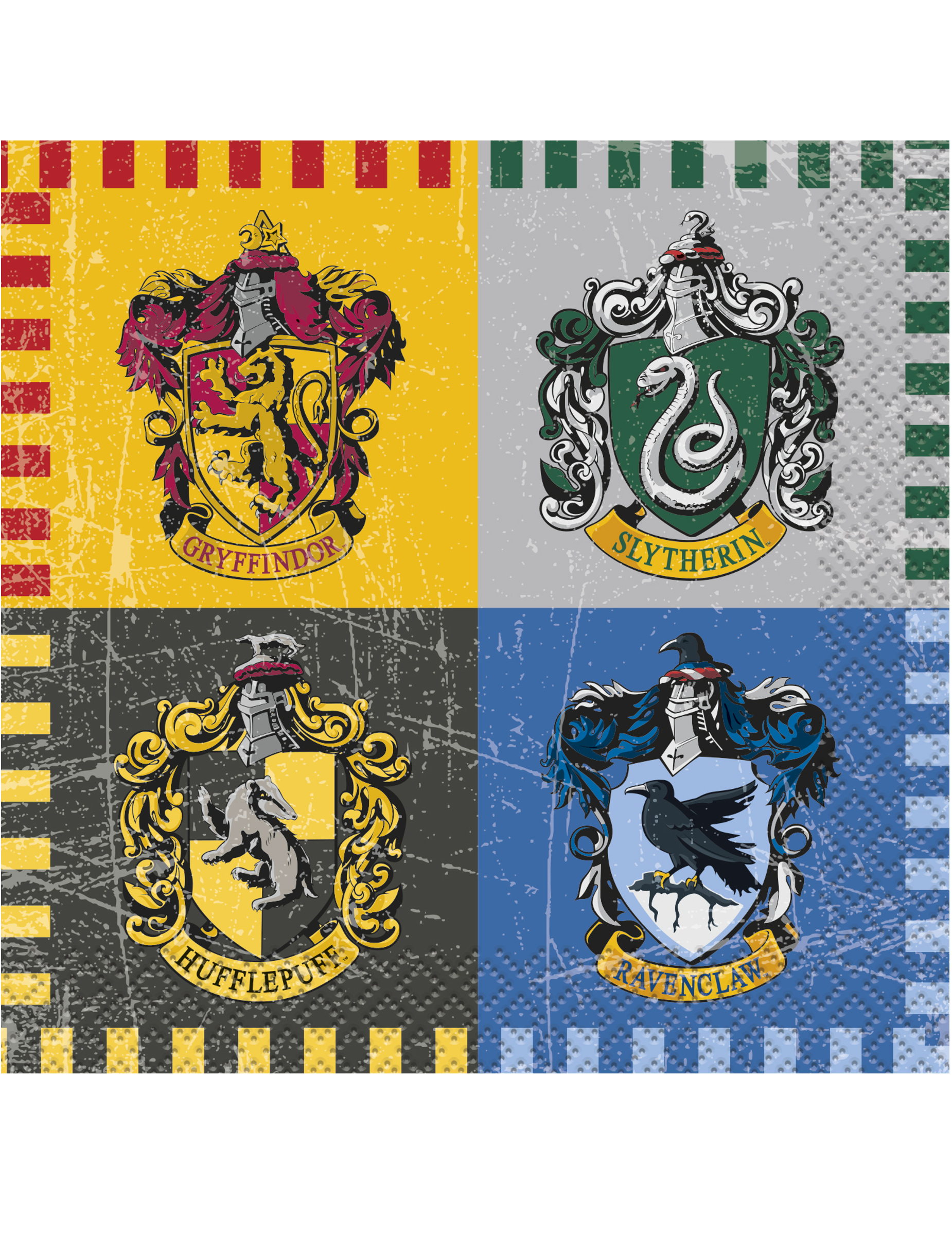 16 Petites serviettes en papier Harry Potter  25 x 25 cm