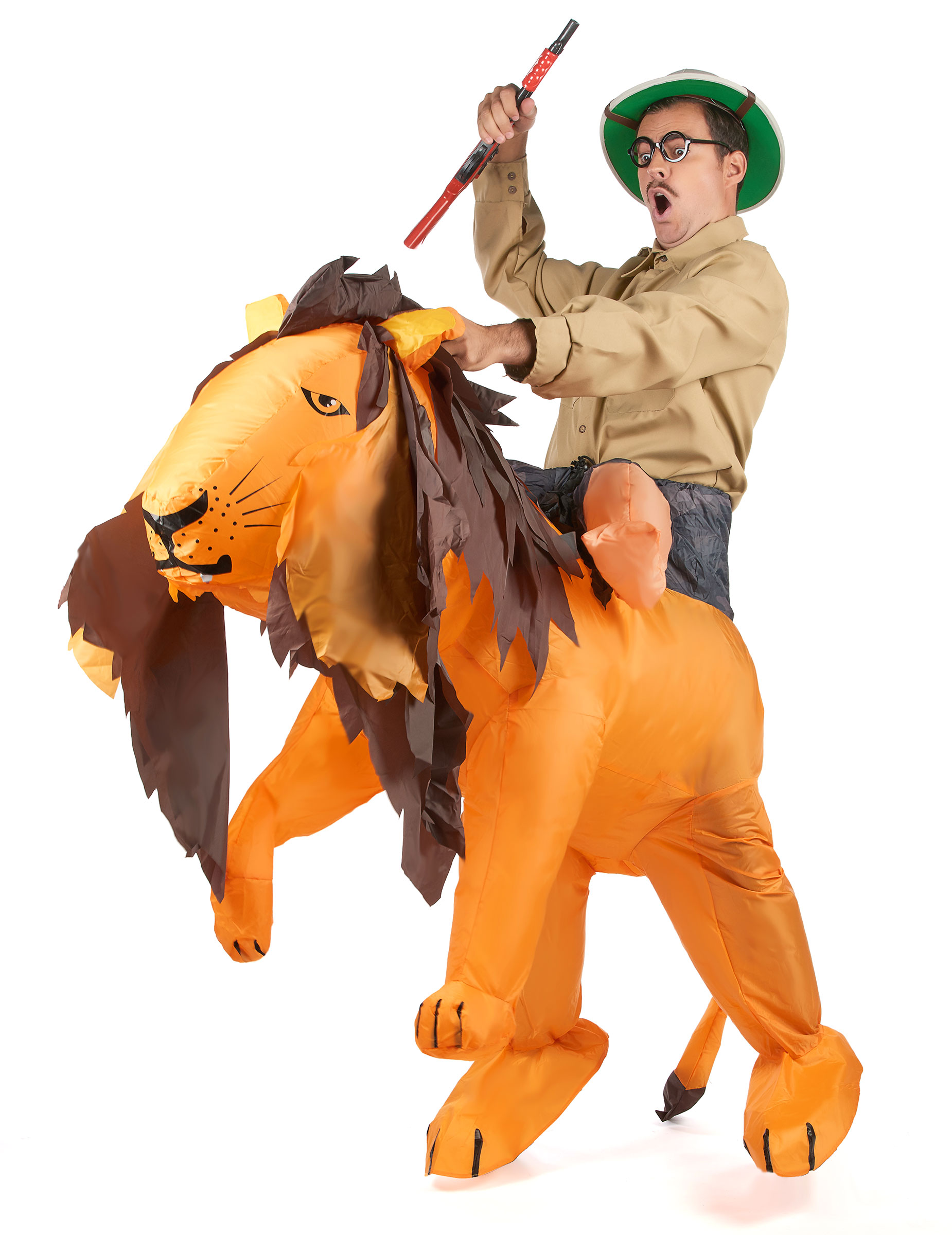 Déguisement lion gonflable adulte
