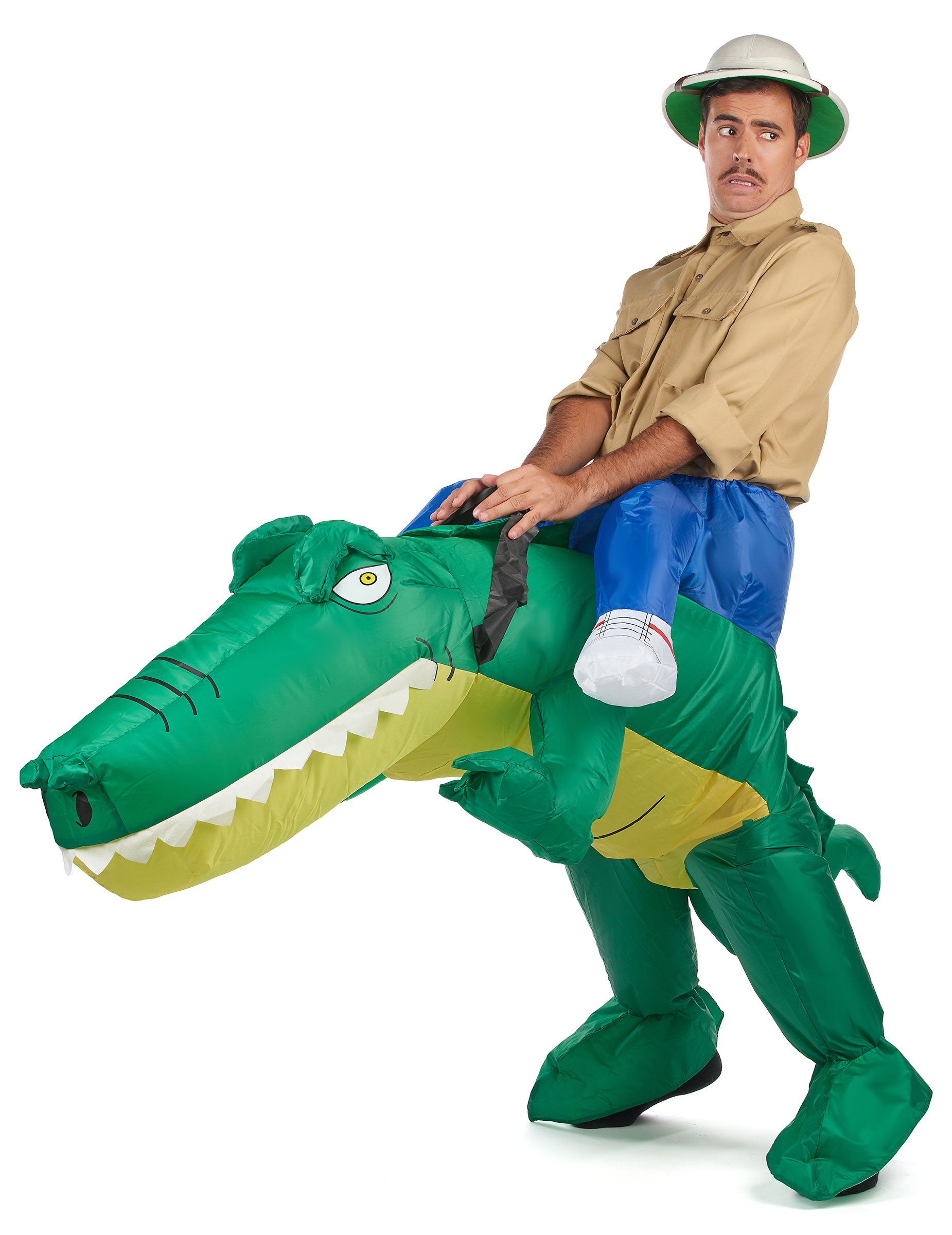 Déguisement crocodile gonflable adulte