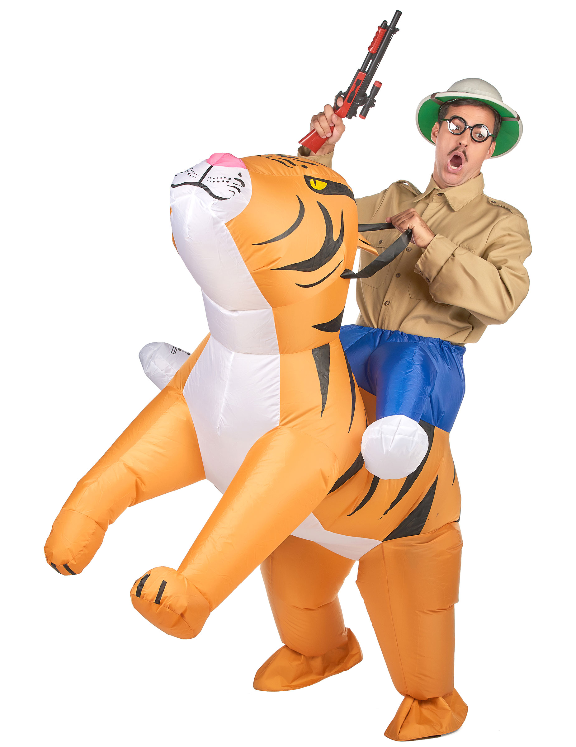 Déguisement tigre gonflable adulte