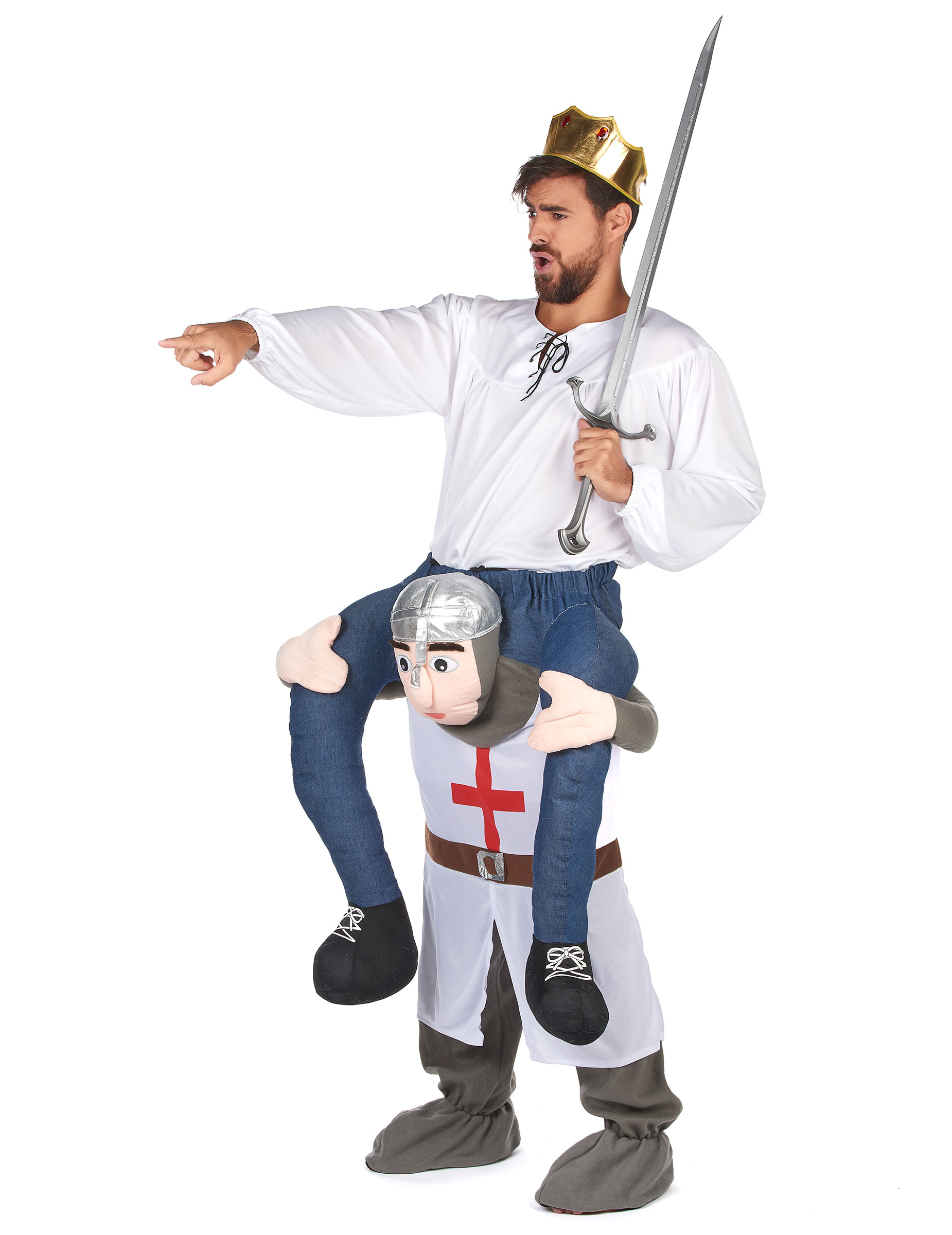 Déguisement à dos de chevalier adulte