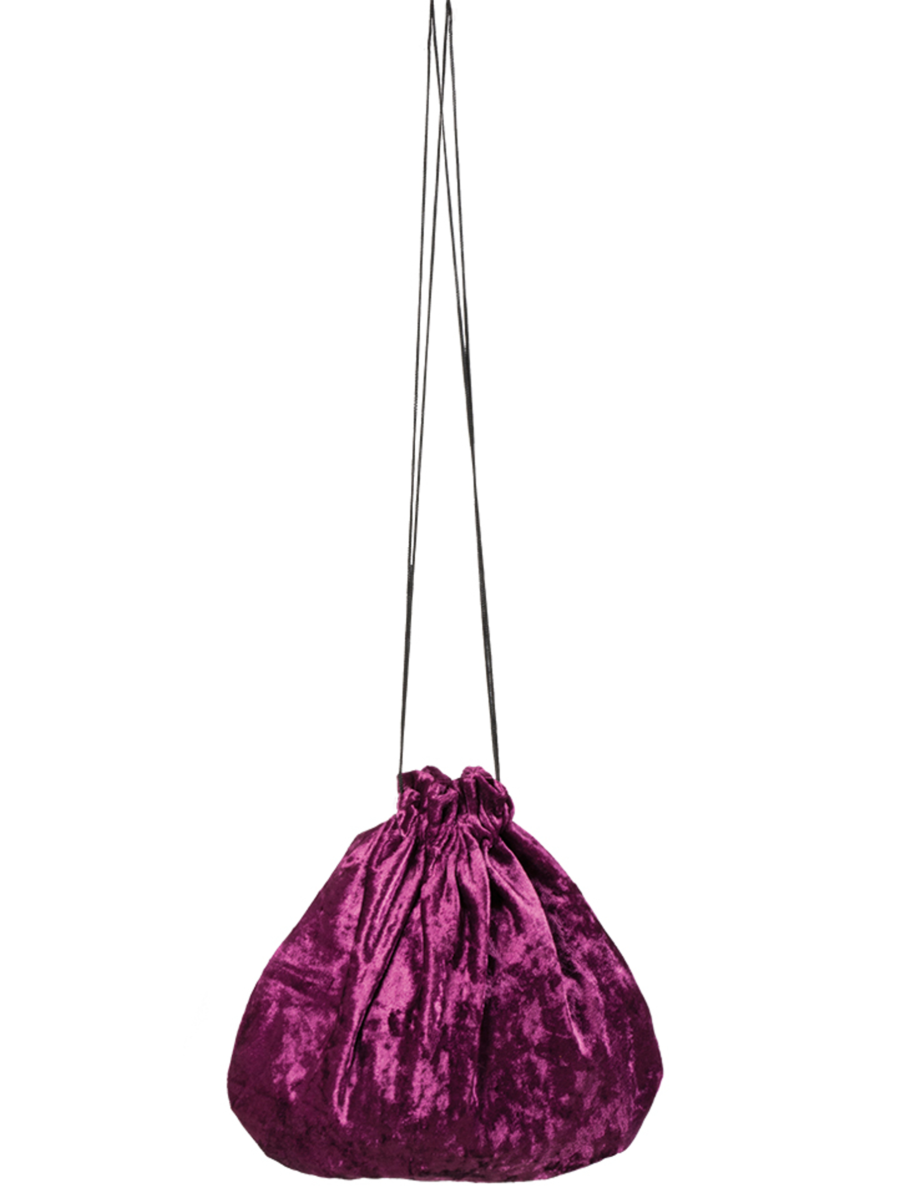 Sacoche velours violet 27 cm
