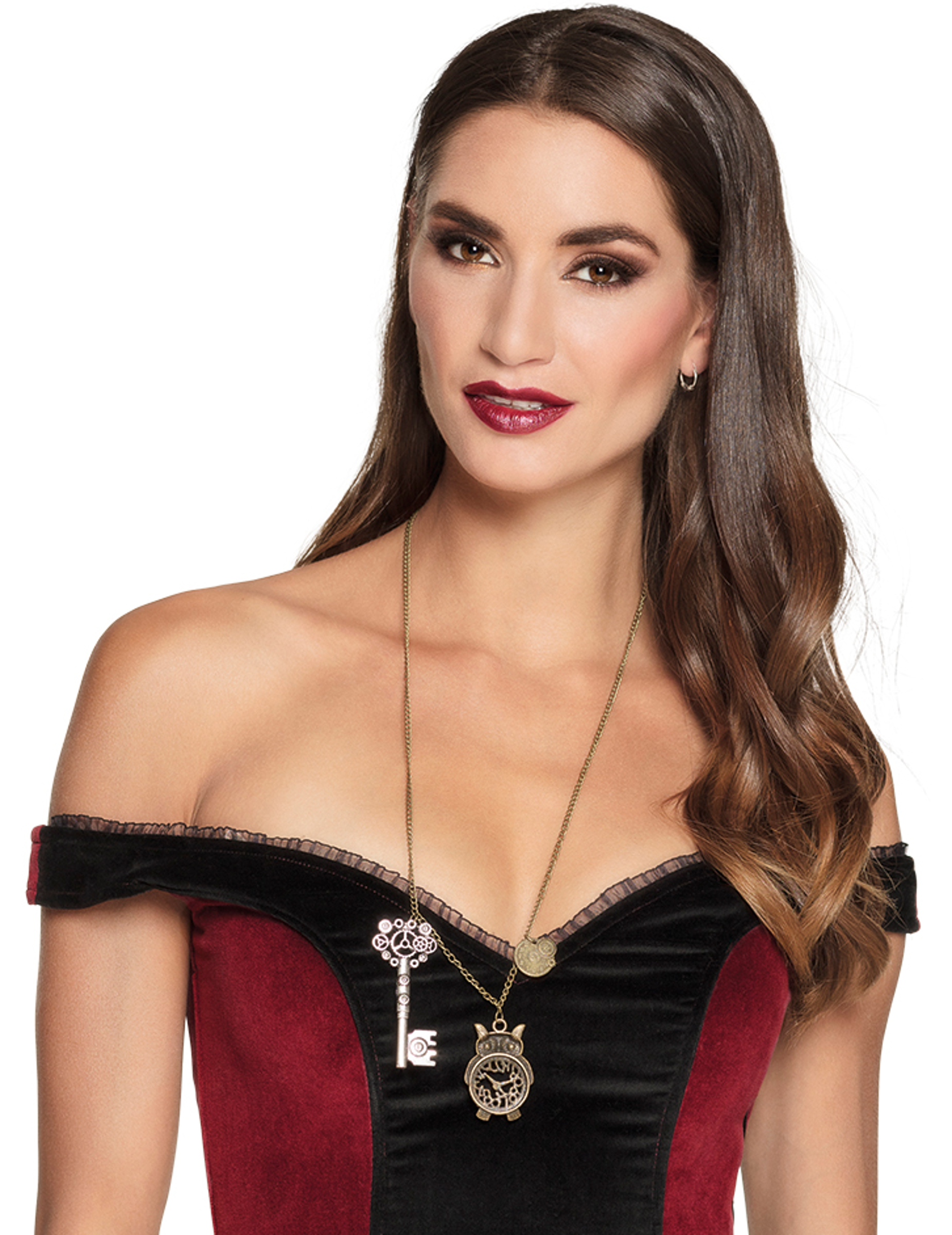 Collier multi pendentifs adulte Steampunk