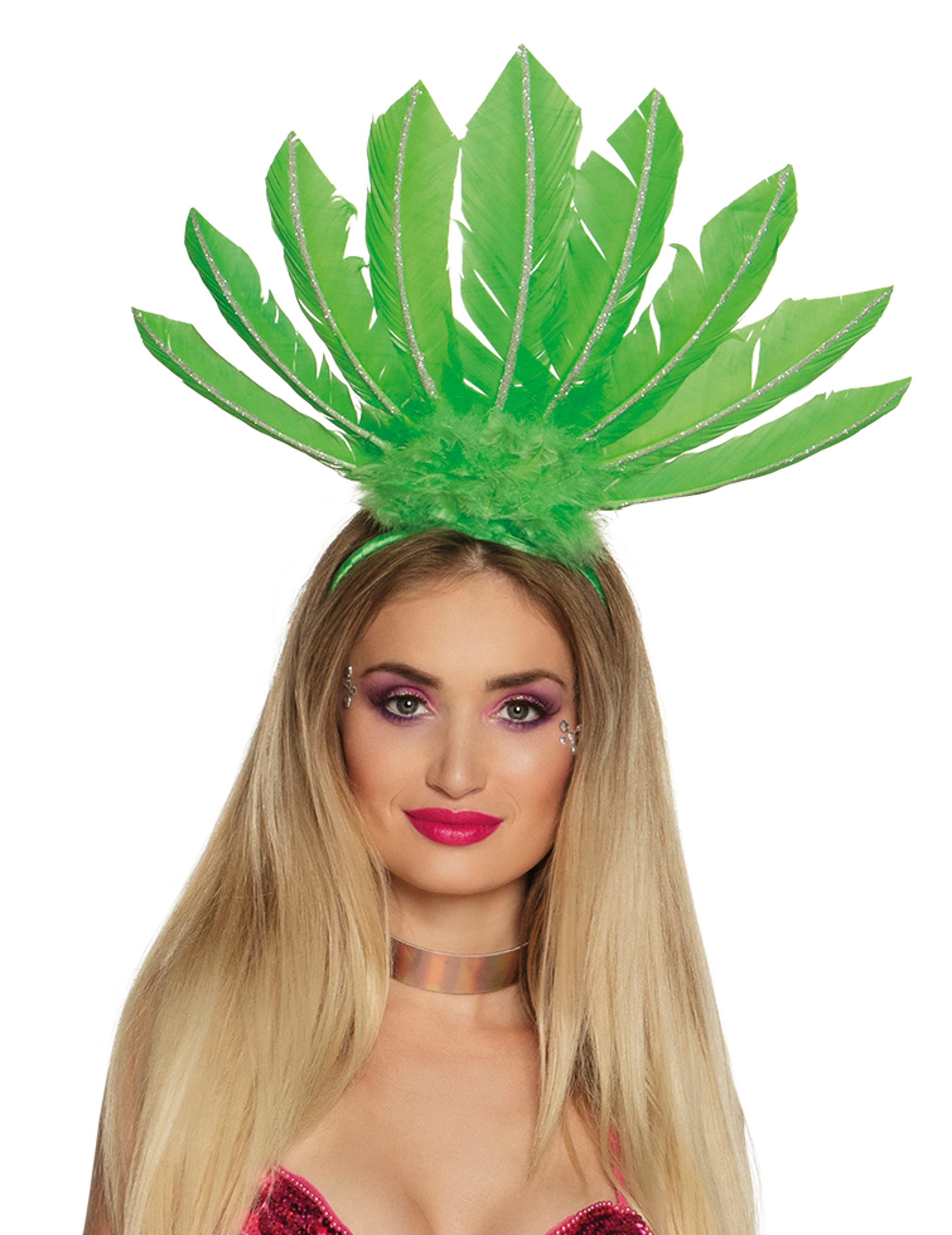 Coiffe brésilienne verte femme