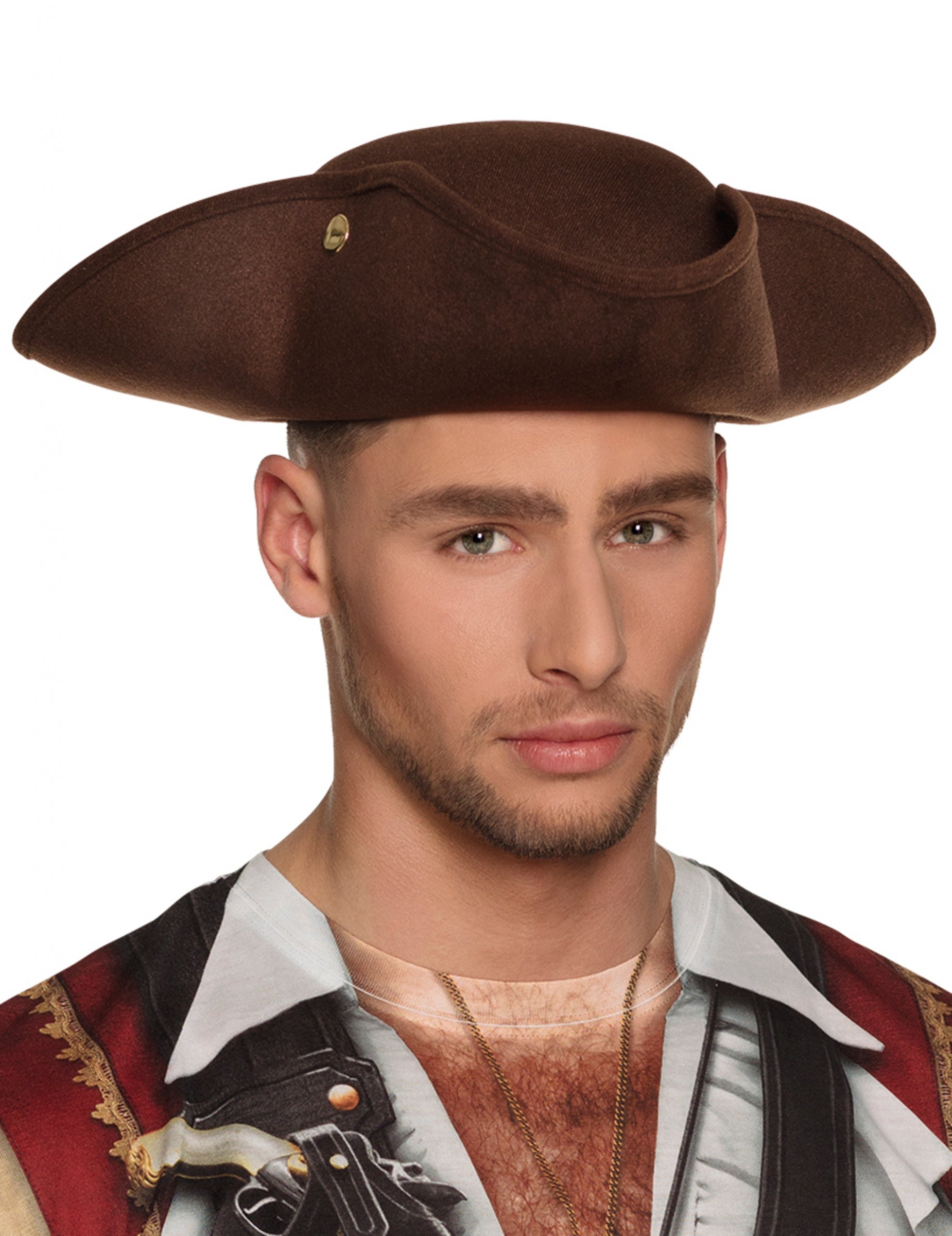 Tricorne marron adulte