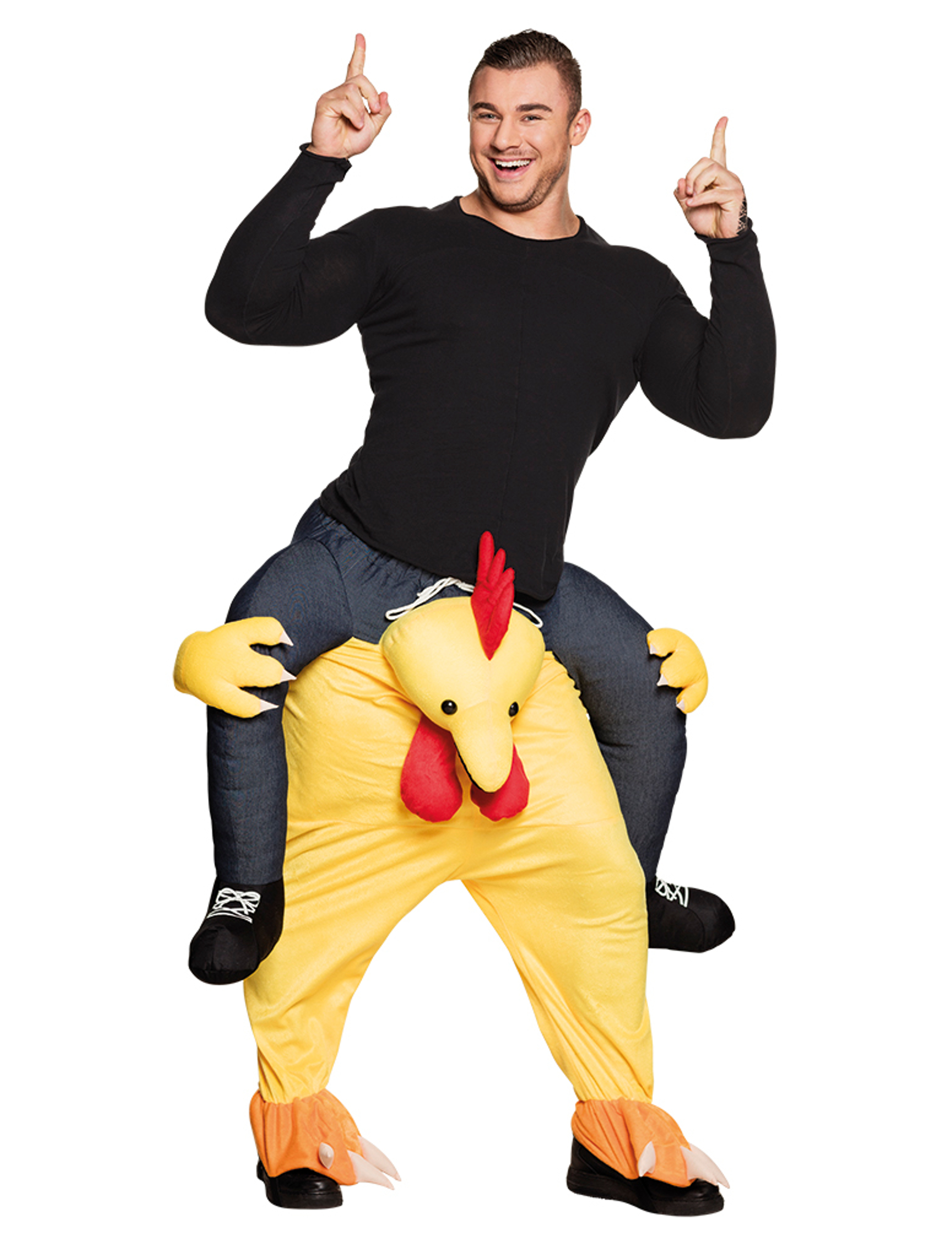 Déguisement homme à dos de poulet adulte