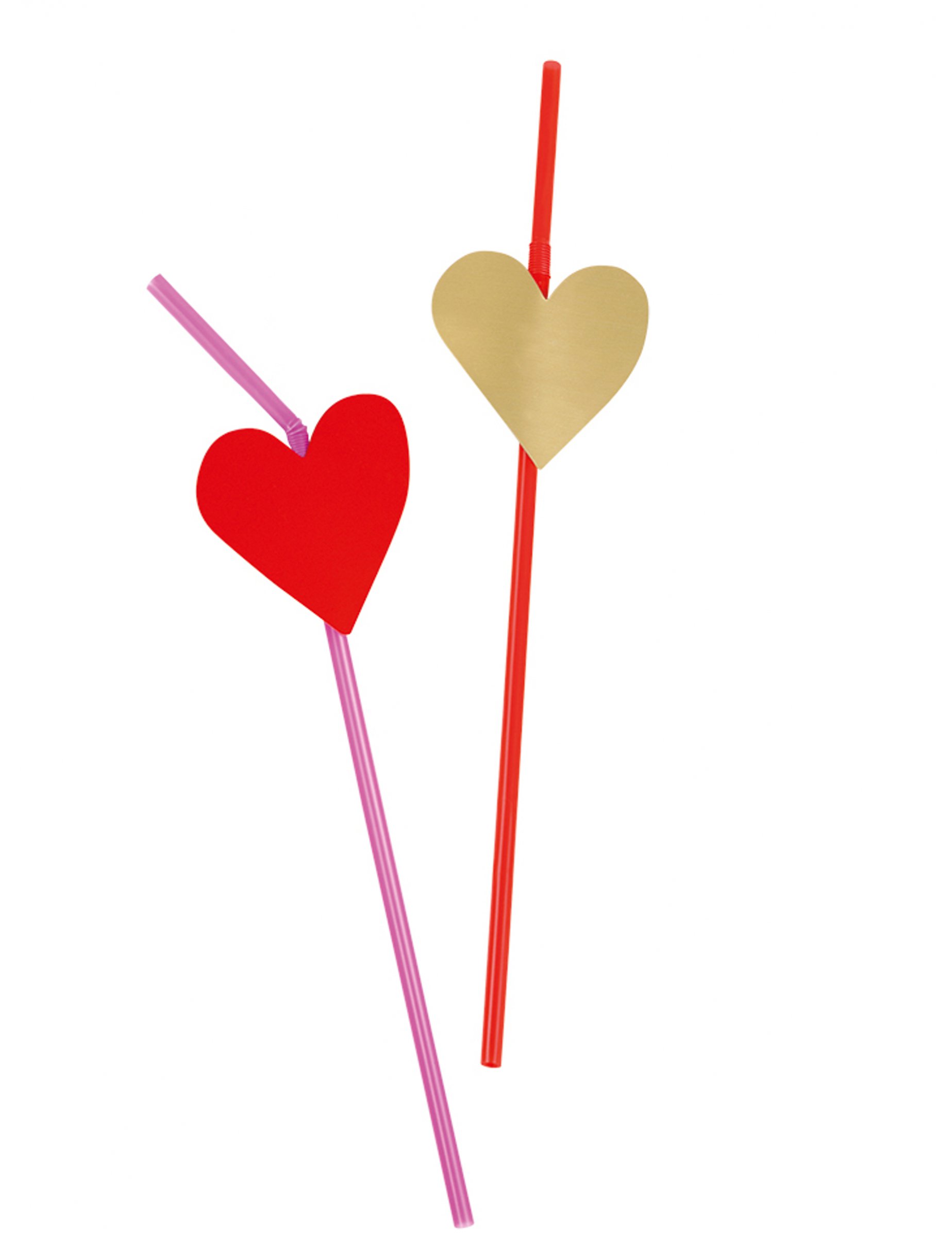 6 Pailles Love you 24 cm