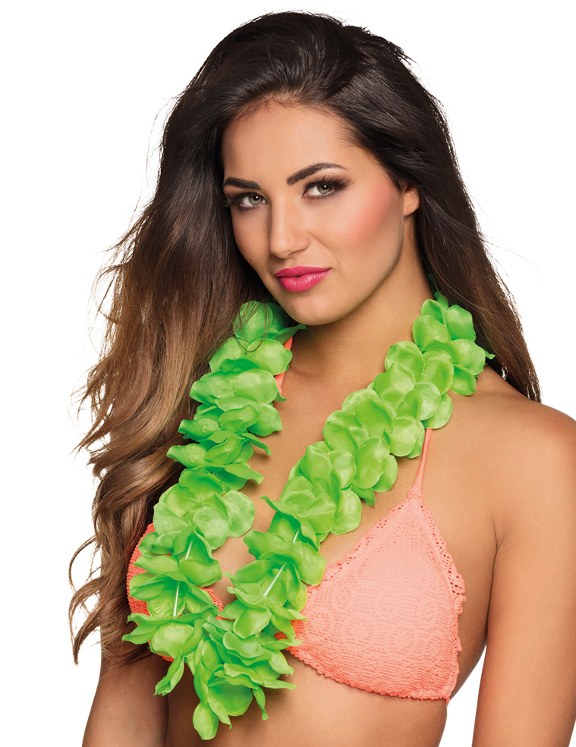 Collier Hawaï vert luxe