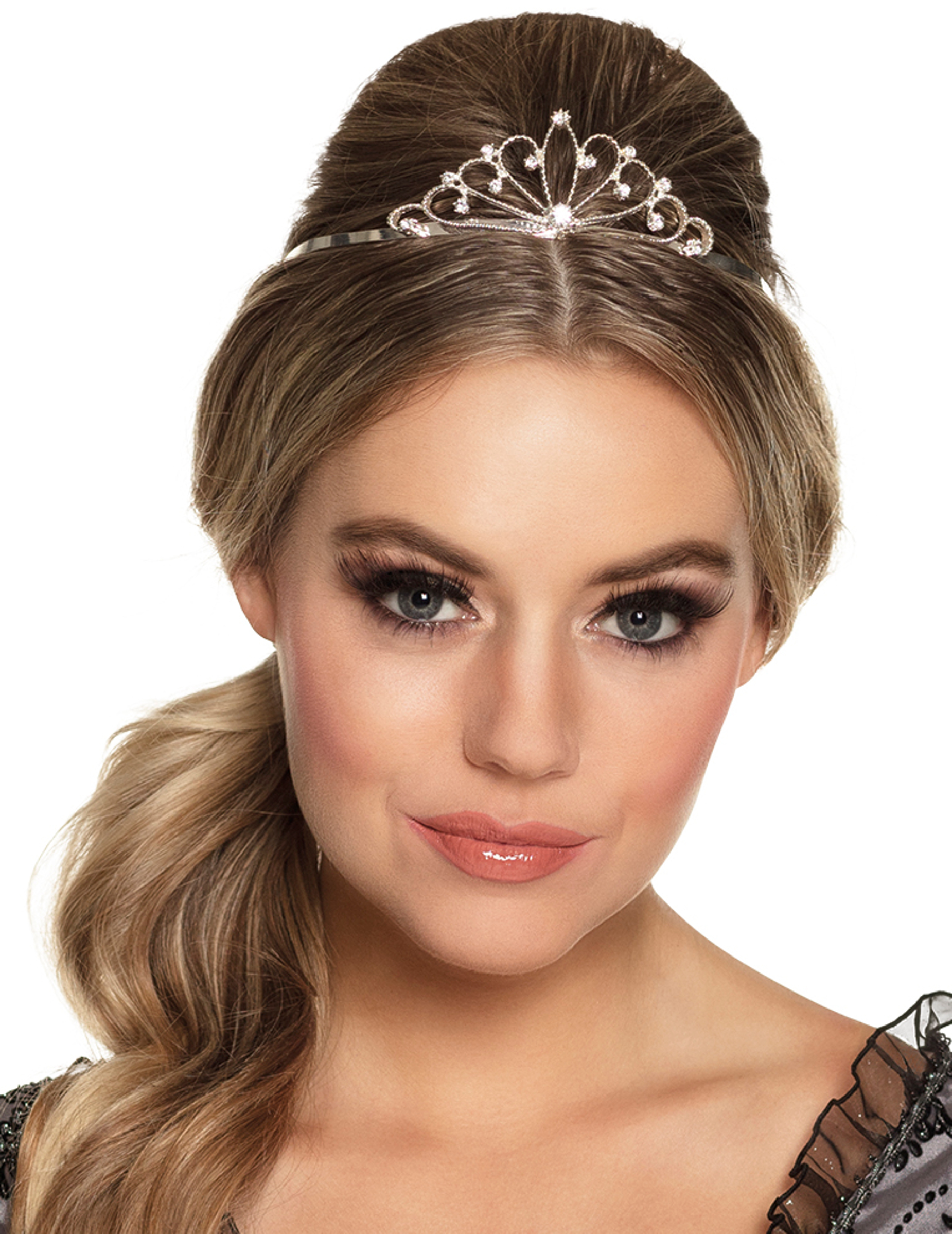 Mini couronne argentée femme