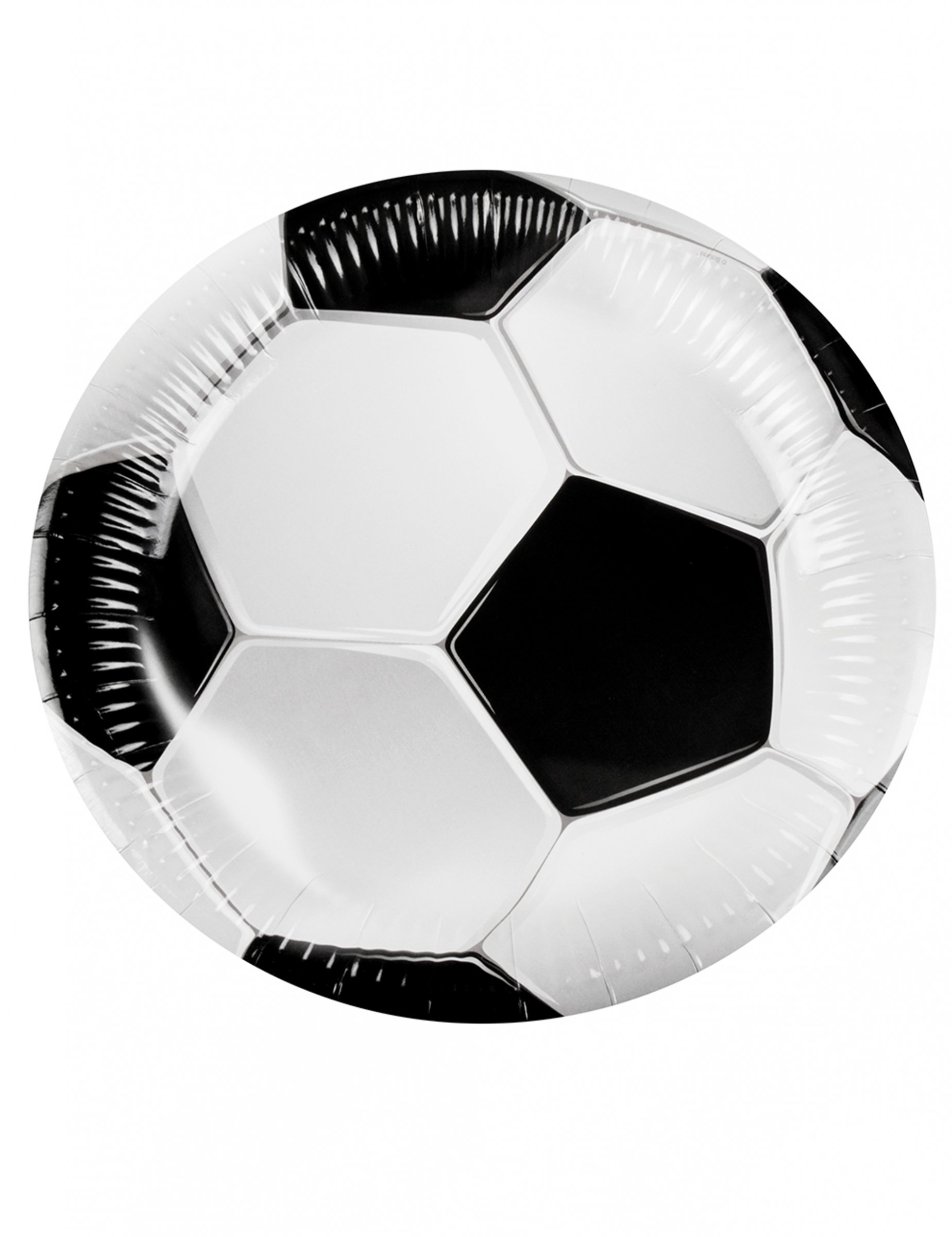 6 Assiettes en carton Foot party 23 cm