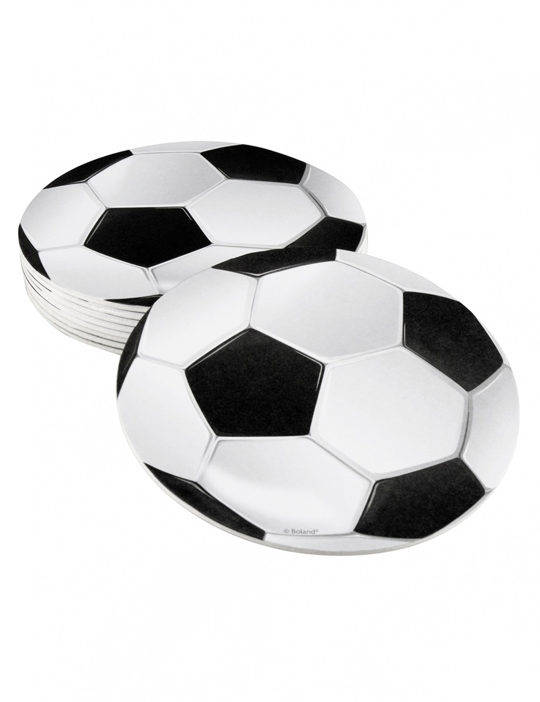 6 Dessous de verre Foot party 10 cm