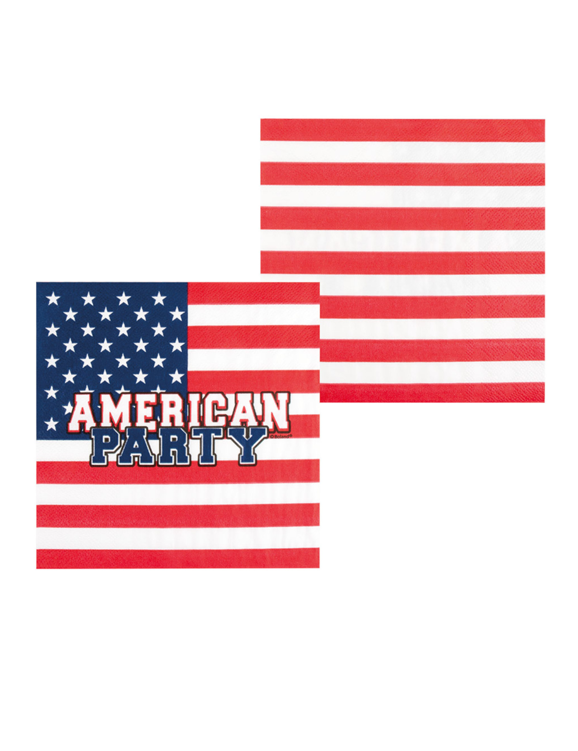 20 Serviettes en papier American party 33 x 33 cm