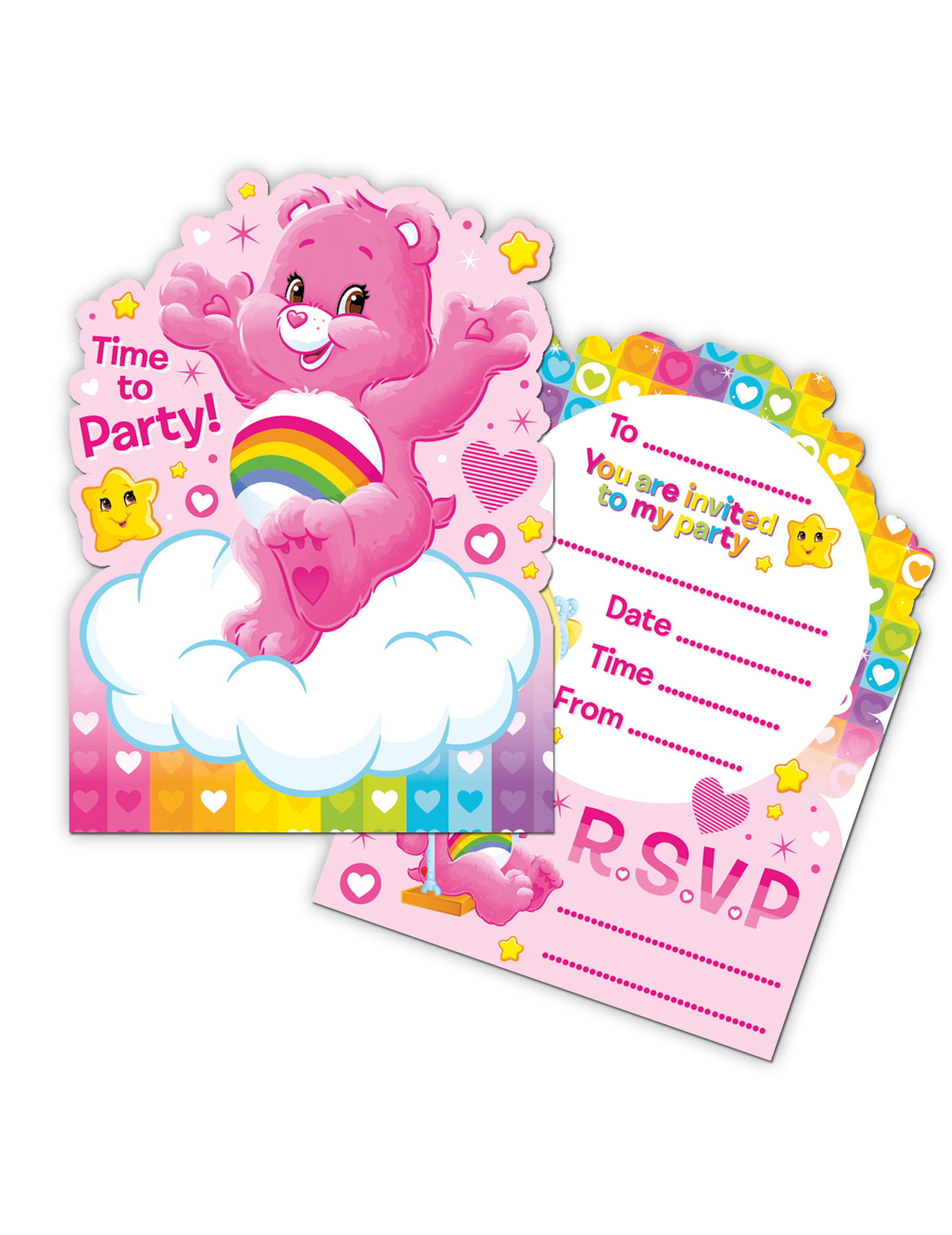 6 Cartes d'invitation Bisounours