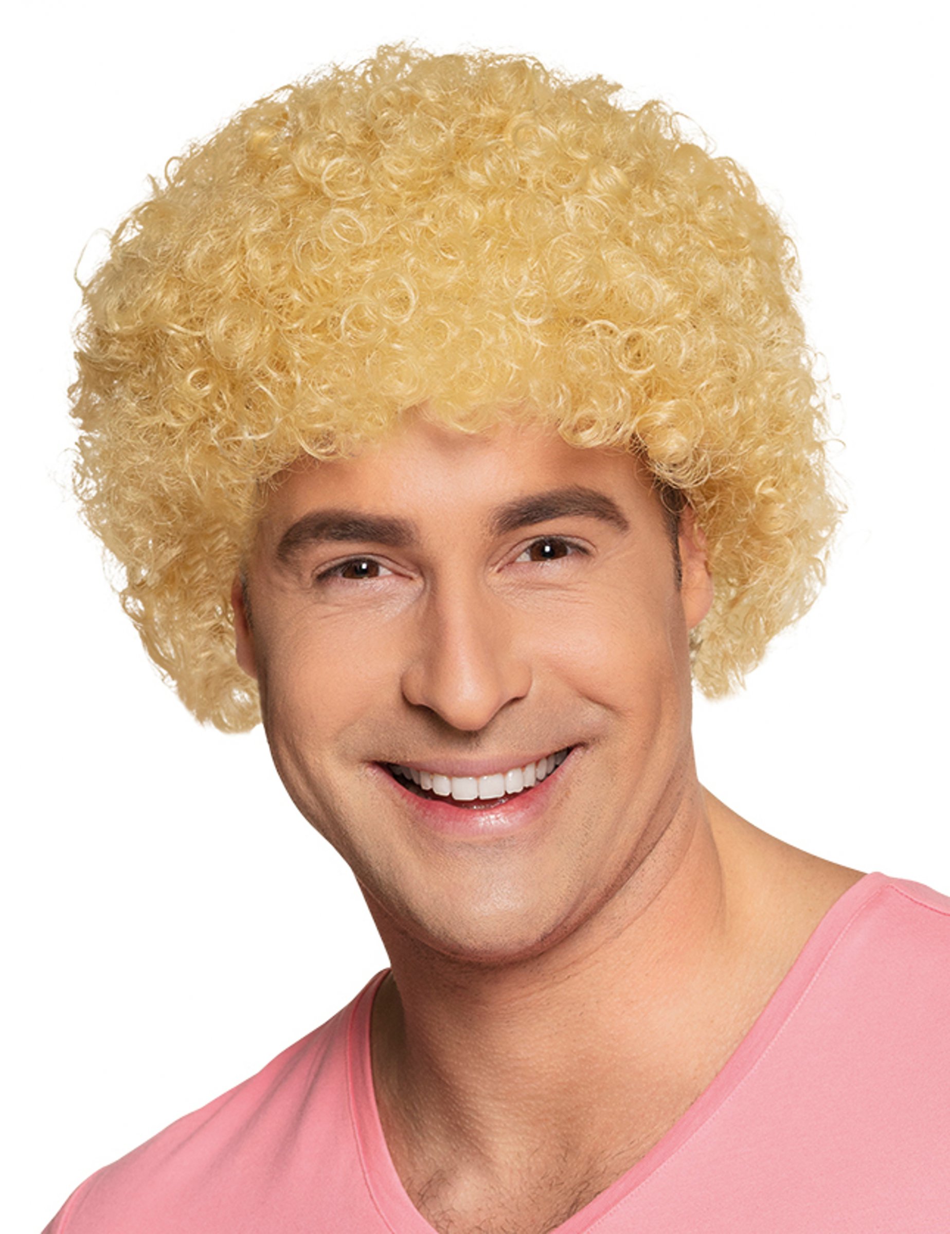Perruque afro/clown blonde standard adulte