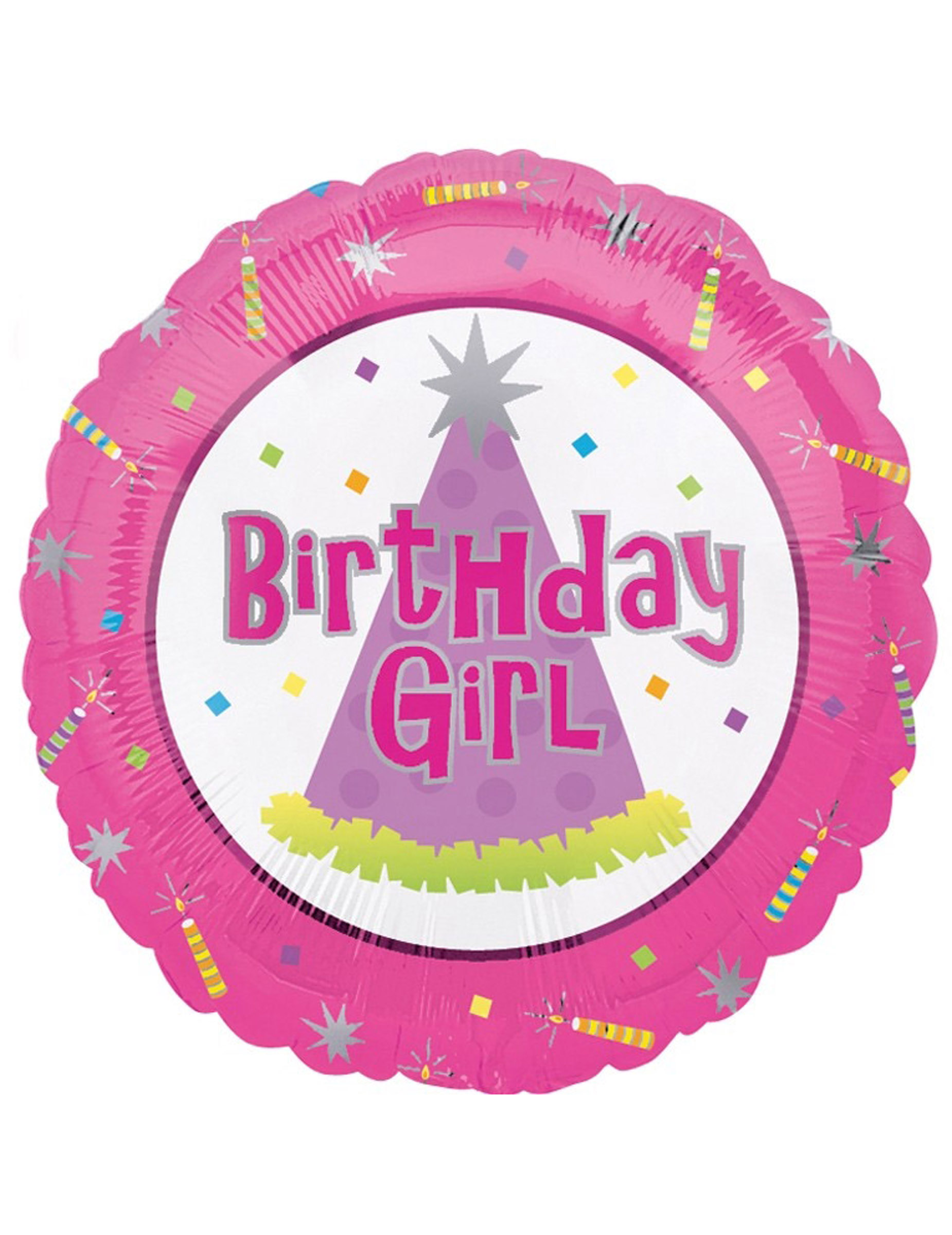 Ballon aluminium Birthday girl rose