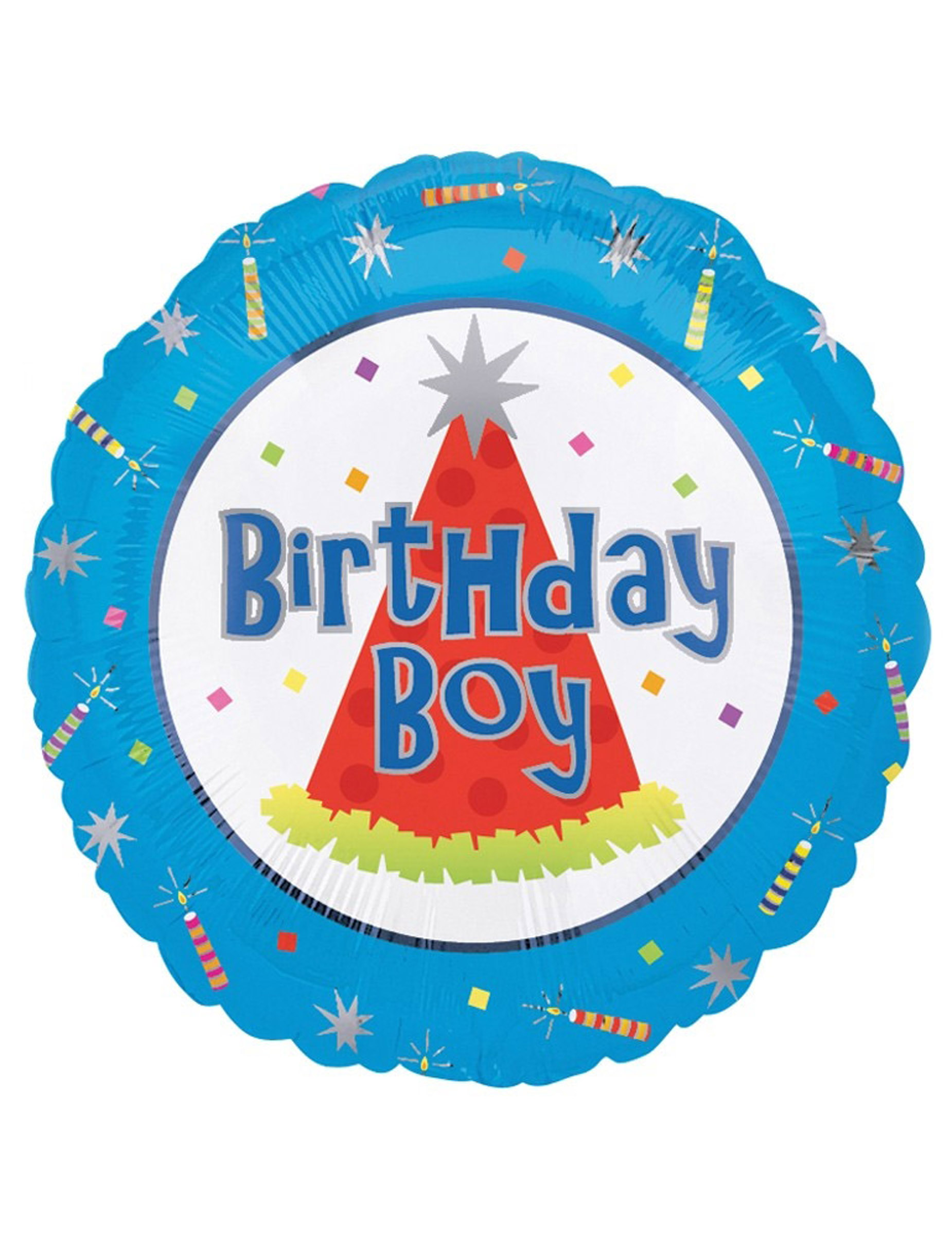 Ballon aluminium Birthday boy bleu