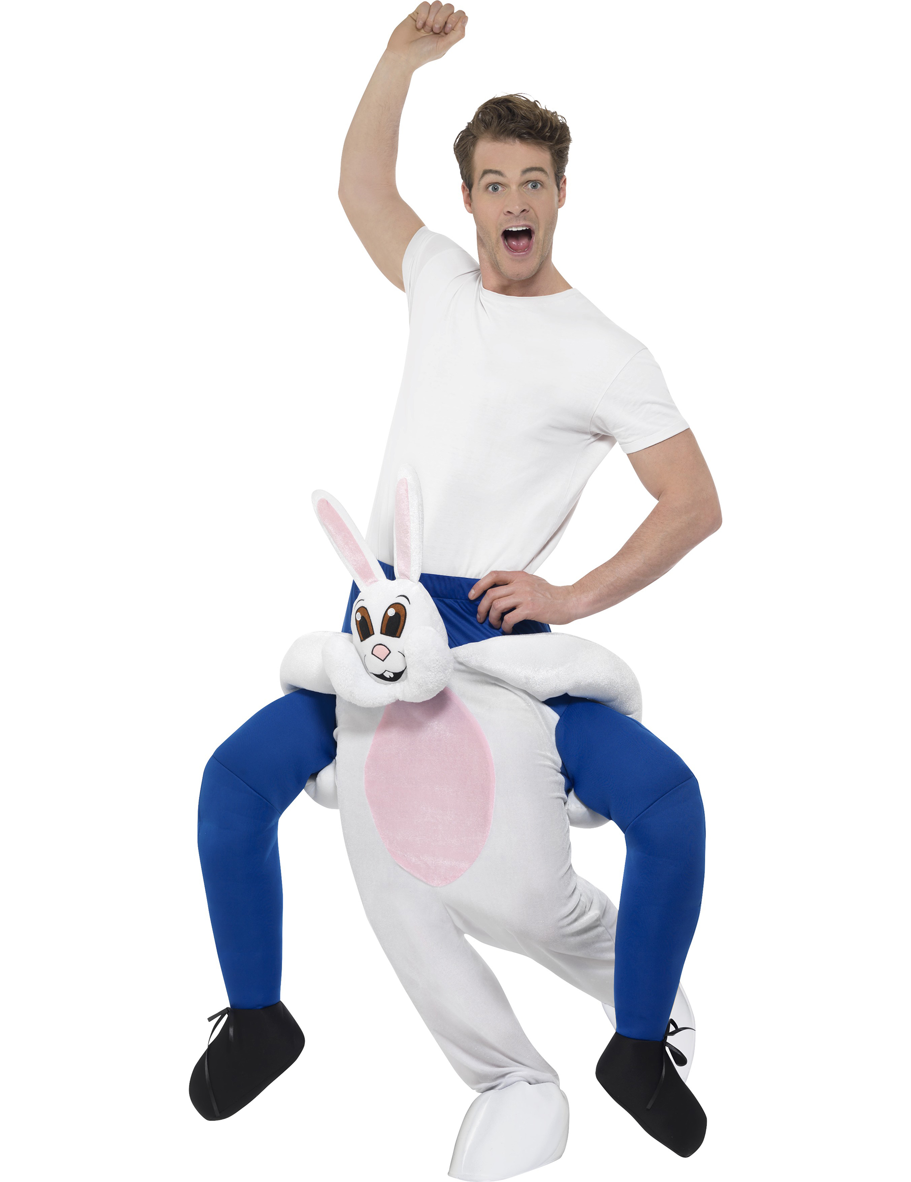 Déguisement homme à dos de lapin adulte