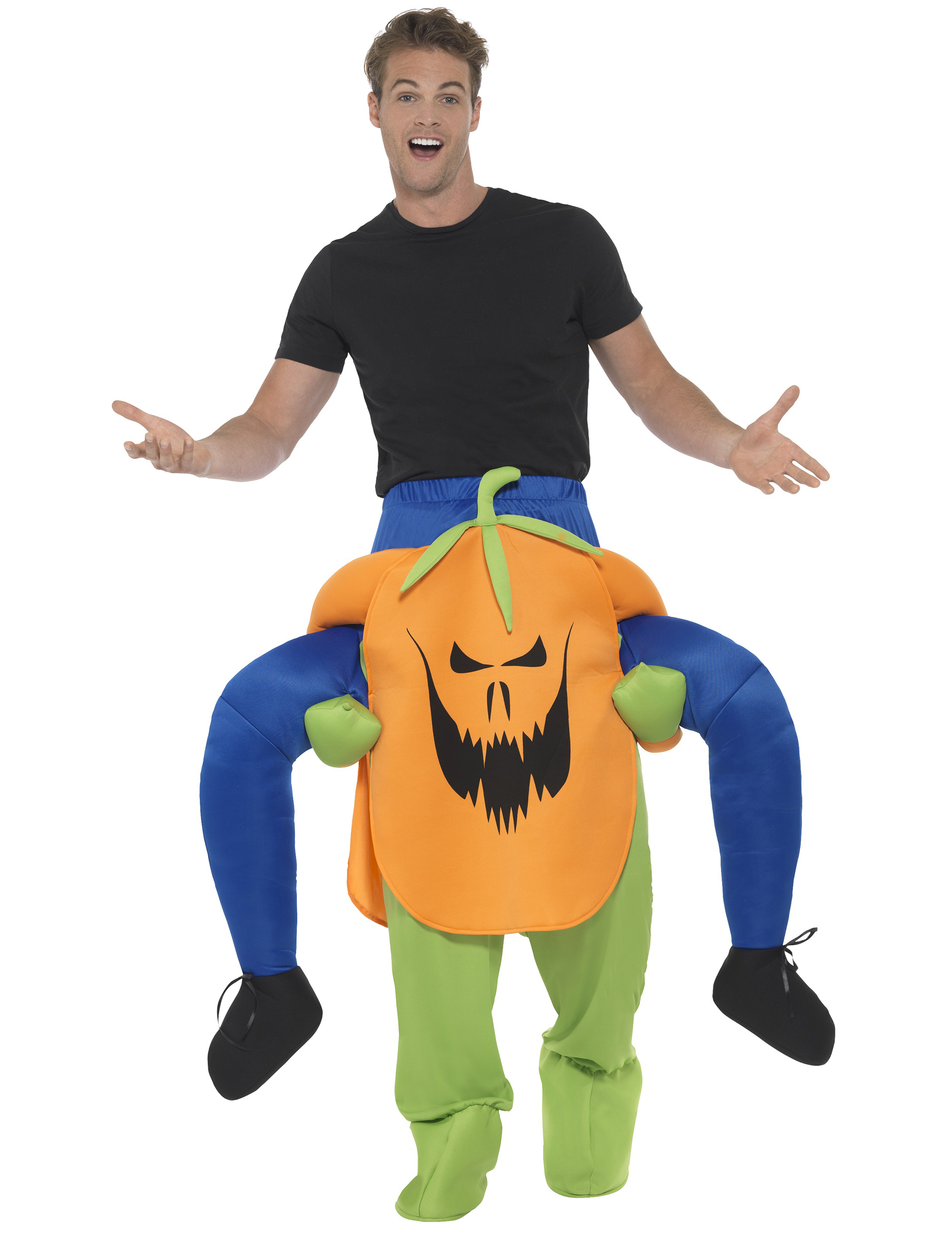 Déguisement homme à dos de citrouille effrayante adulte Halloween