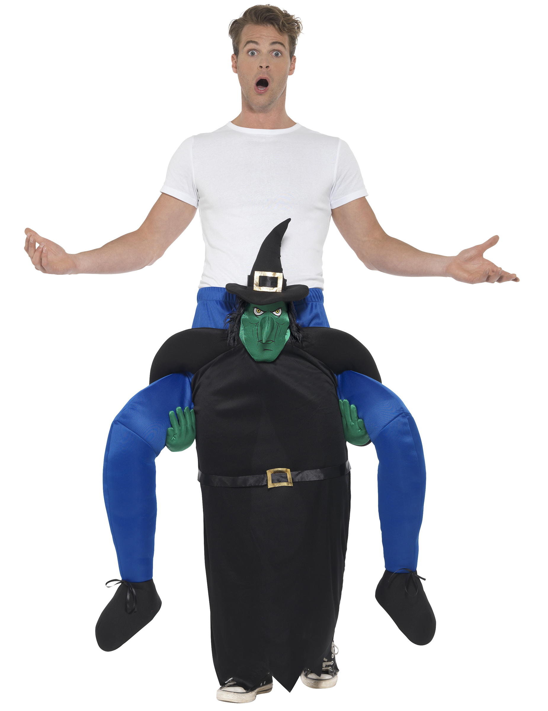 Déguisement homme à dos de sorcière adulte Halloween