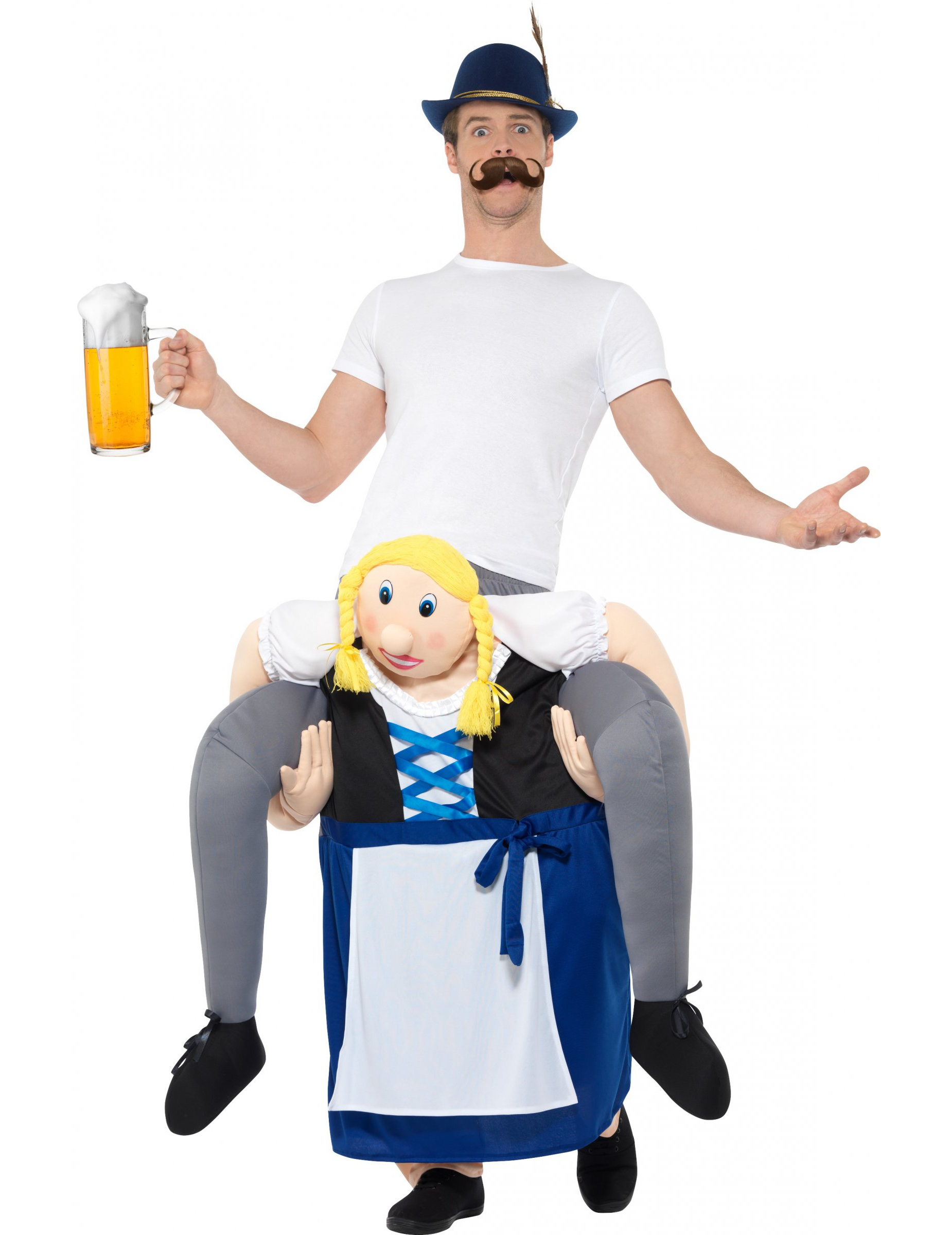 Déguisement homme à dos de bavaroise bleue adulte Fête de la bière
