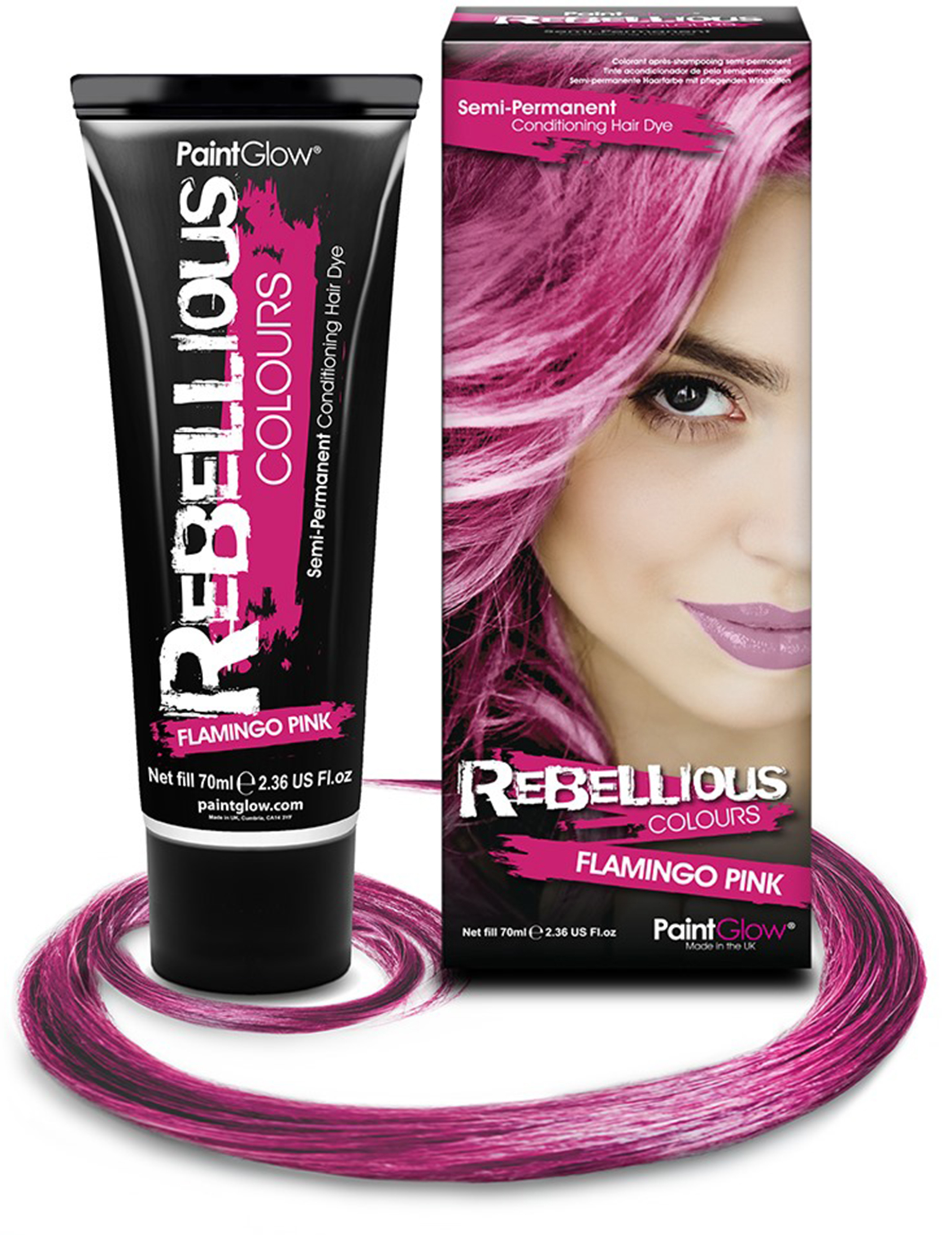 Teinture semi permanente pour cheveux rose 70 ml