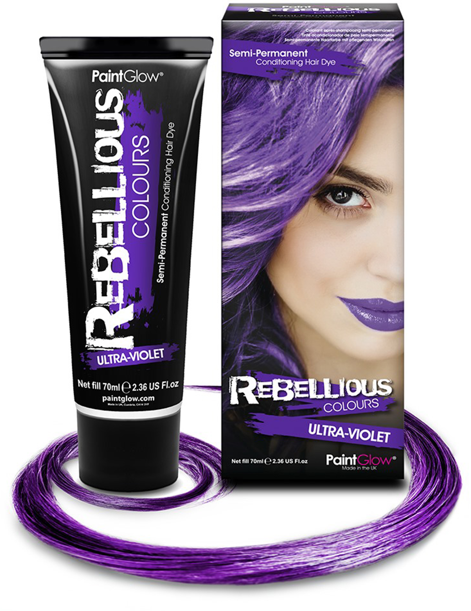 Teinture semi permanente pour cheveux violette 70 ml