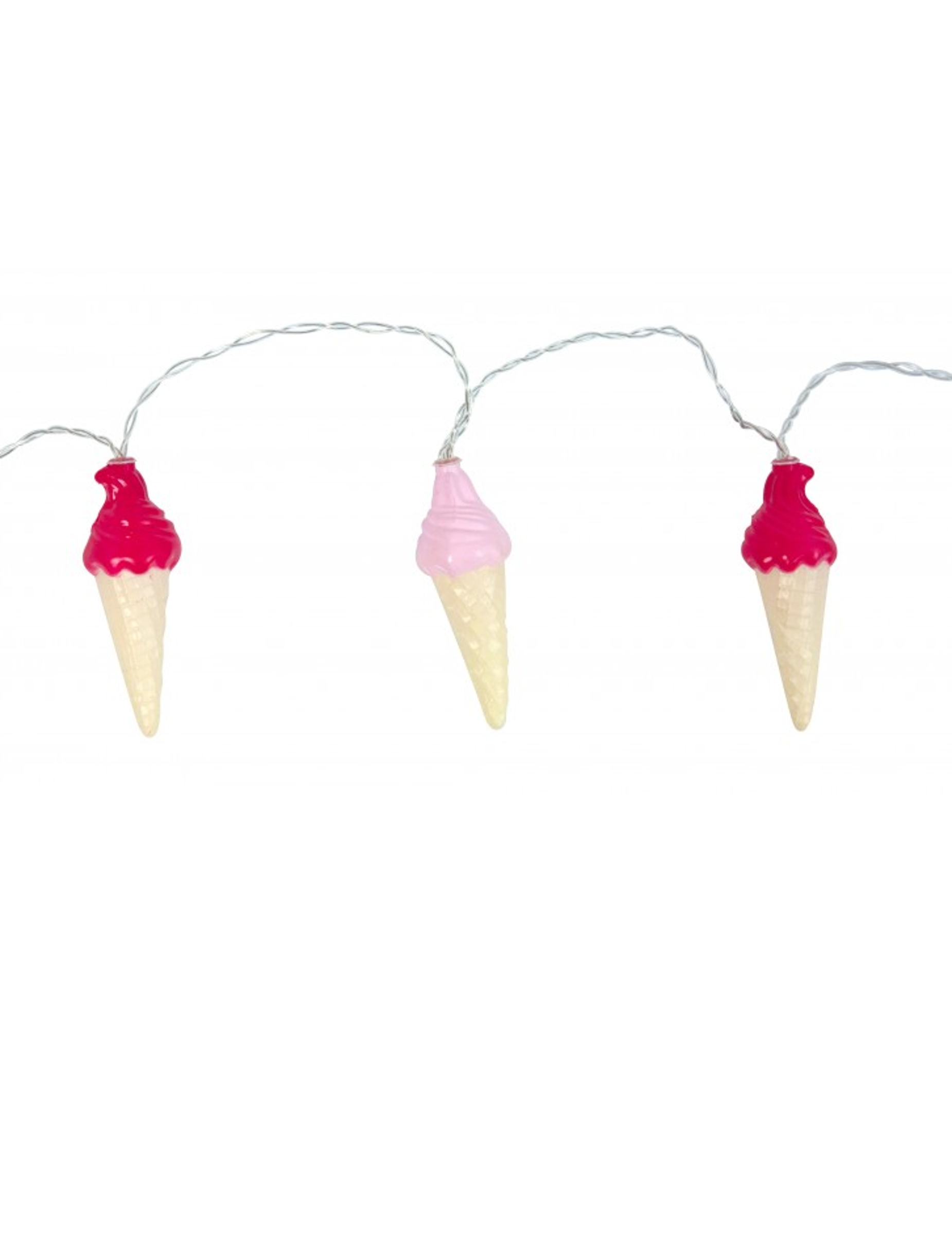 Guirlande lumineuse cornets de glace 160 x 10 x 3 cm