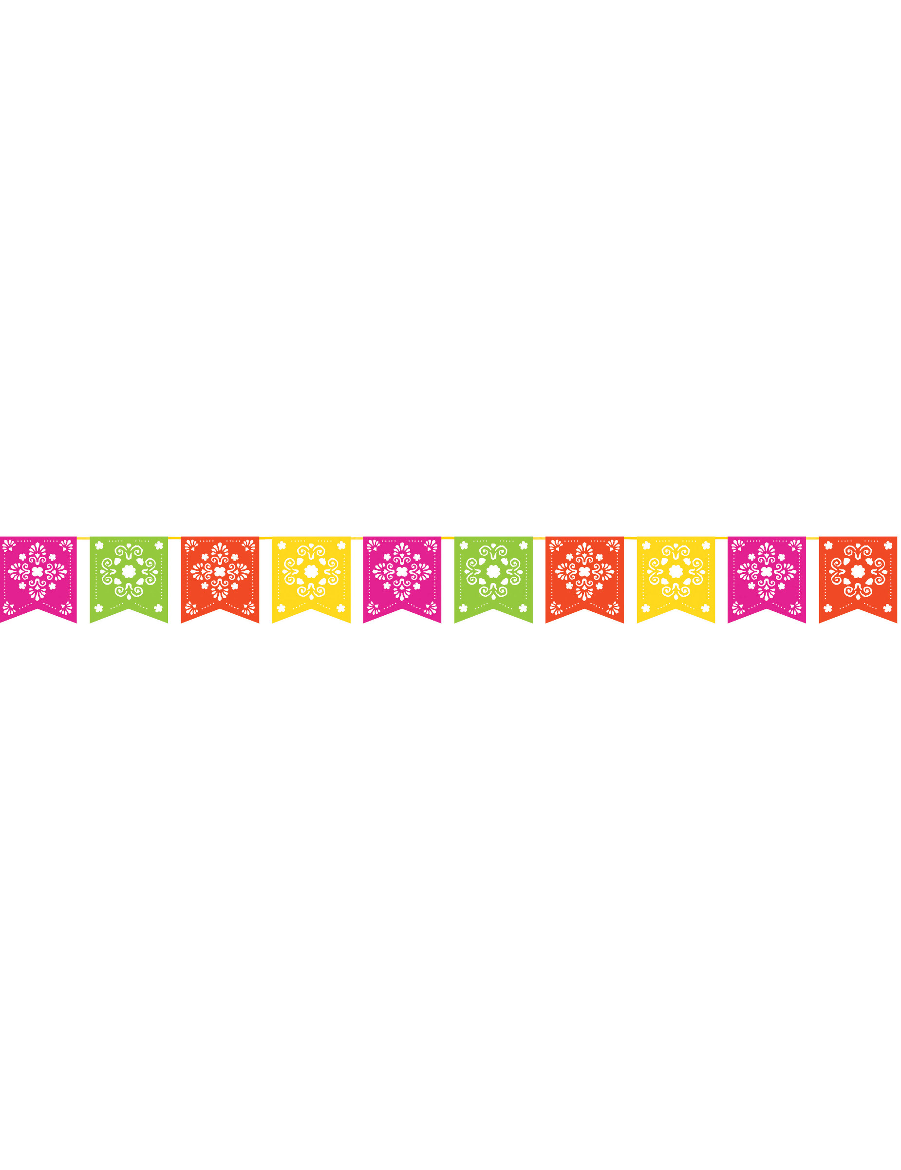 Guirlande multicolore Fiesta 25,4 cm x 2,7 m