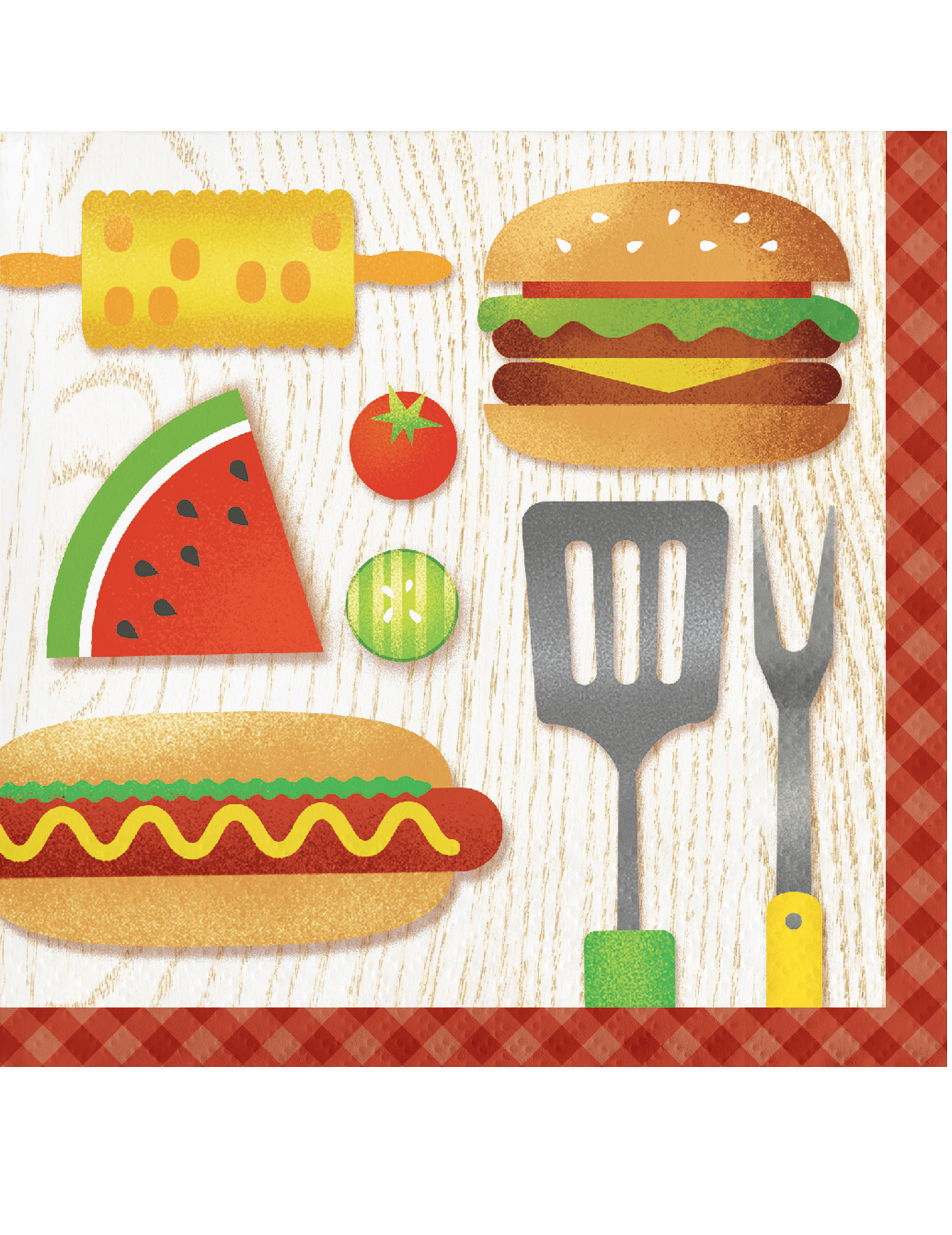 16 Petites serviettes en papier BBQ