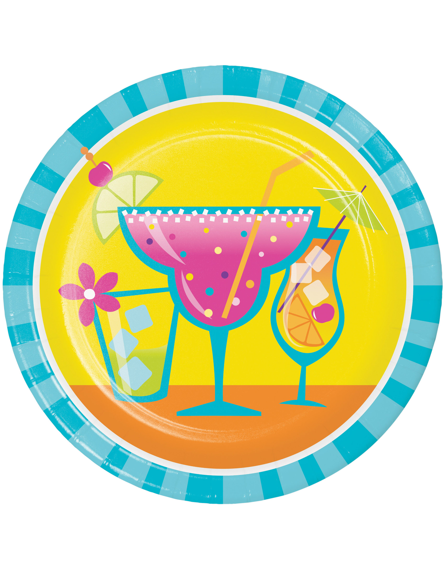 8 Petites assiettes en carton cocktail 18 cm
