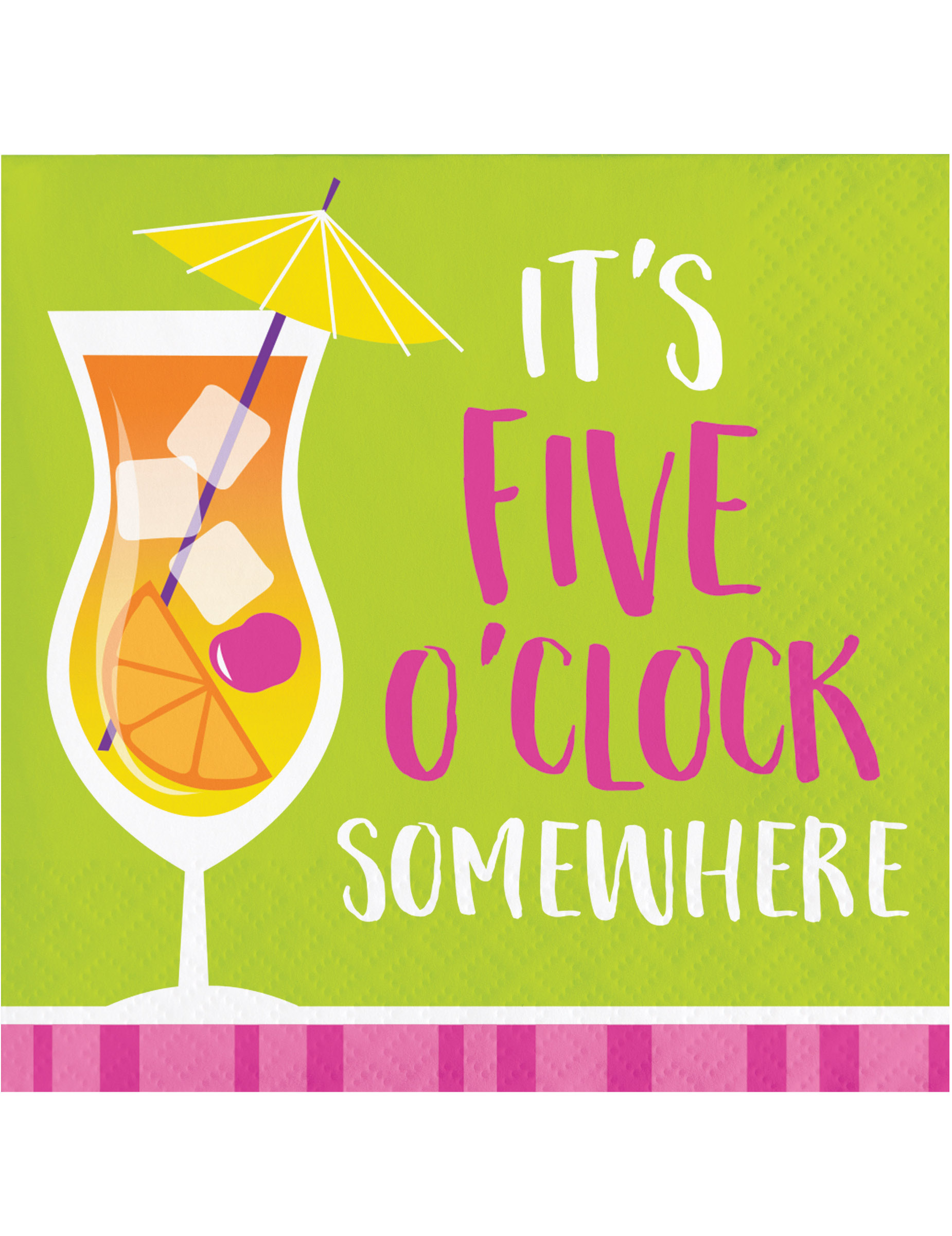 16 Serviettes en papier vertes cocktail 25 x 25 cm