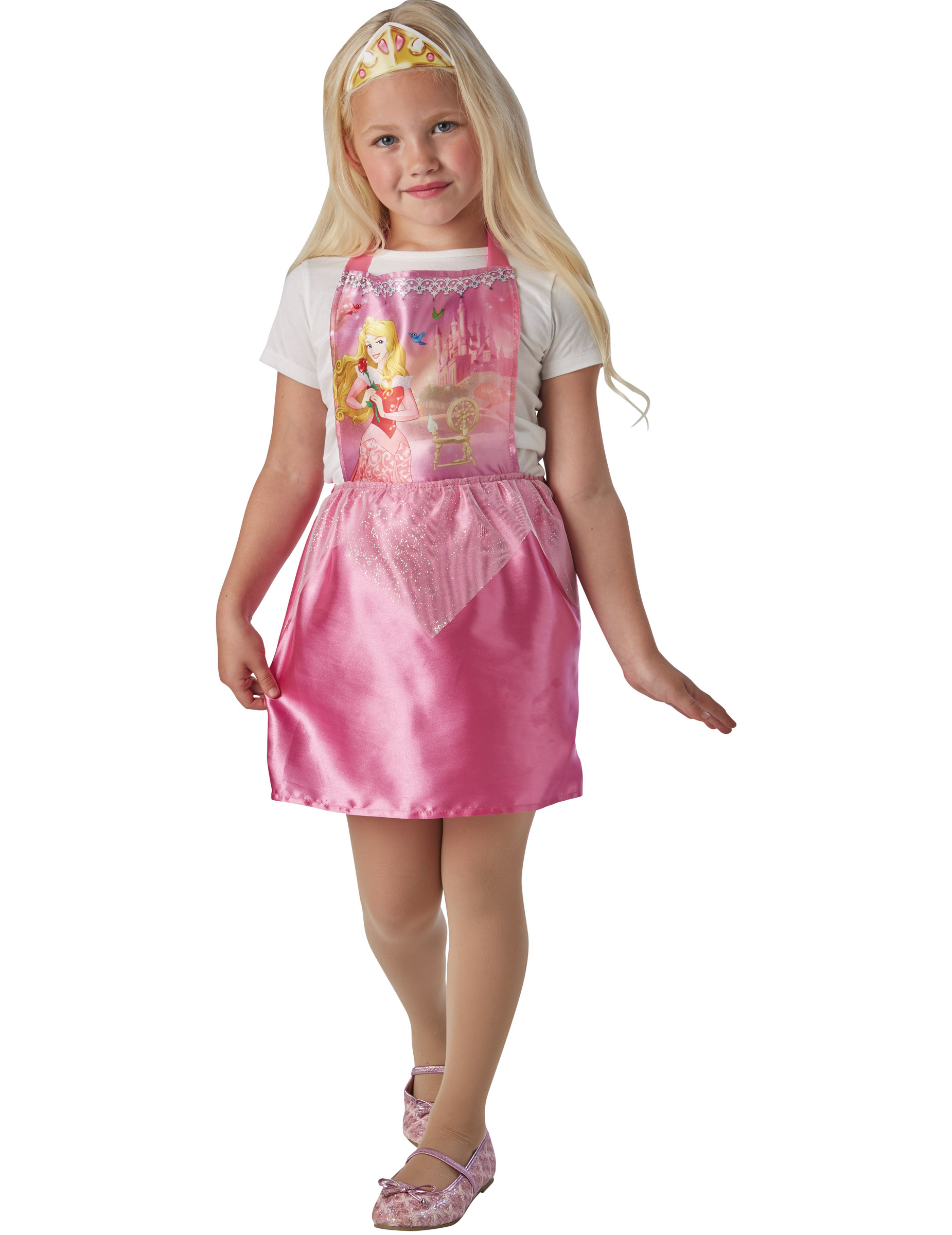 Robe avec tiare Aurore  enfant