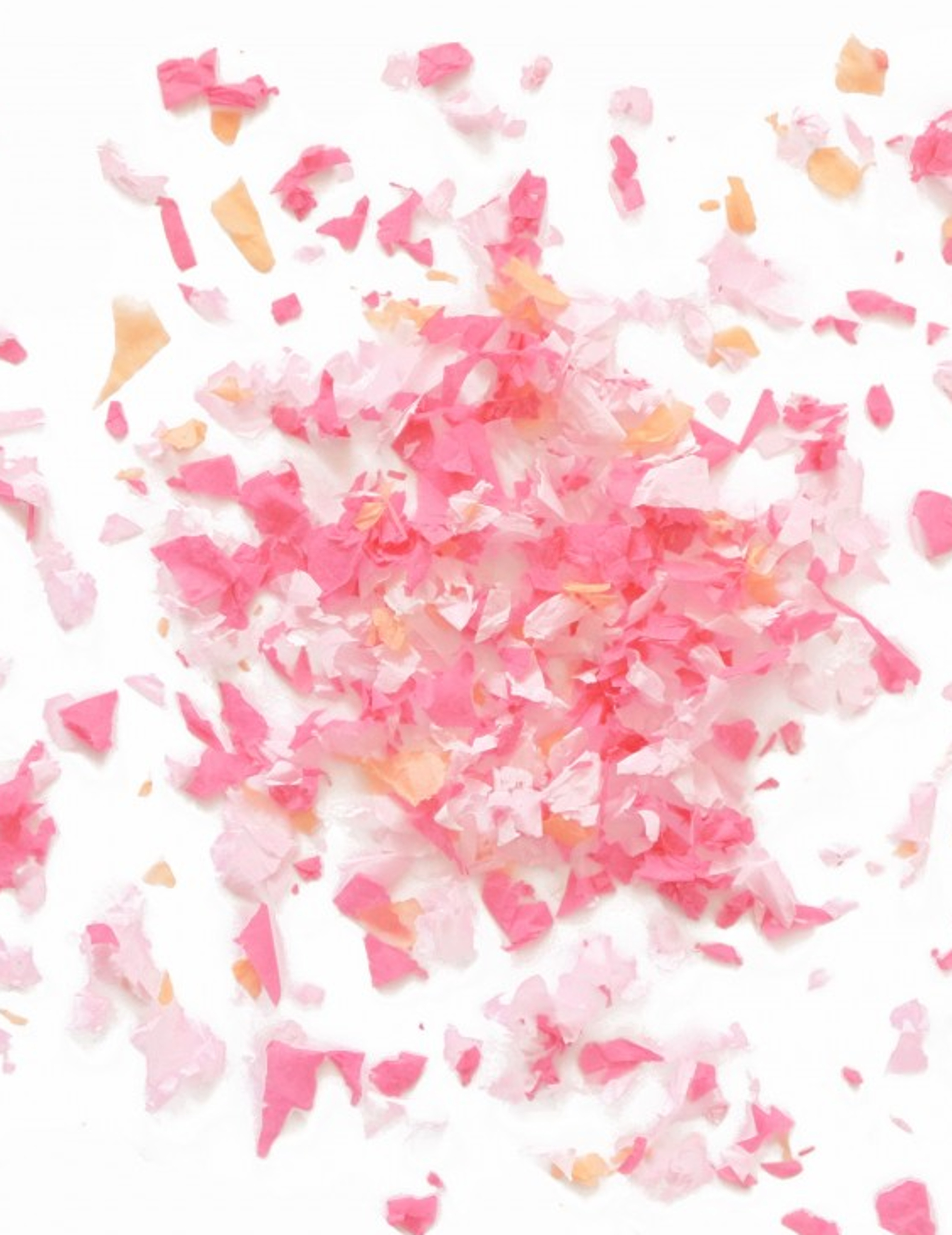 Mini sachet confettis papier ignifugé roses 50 gr
