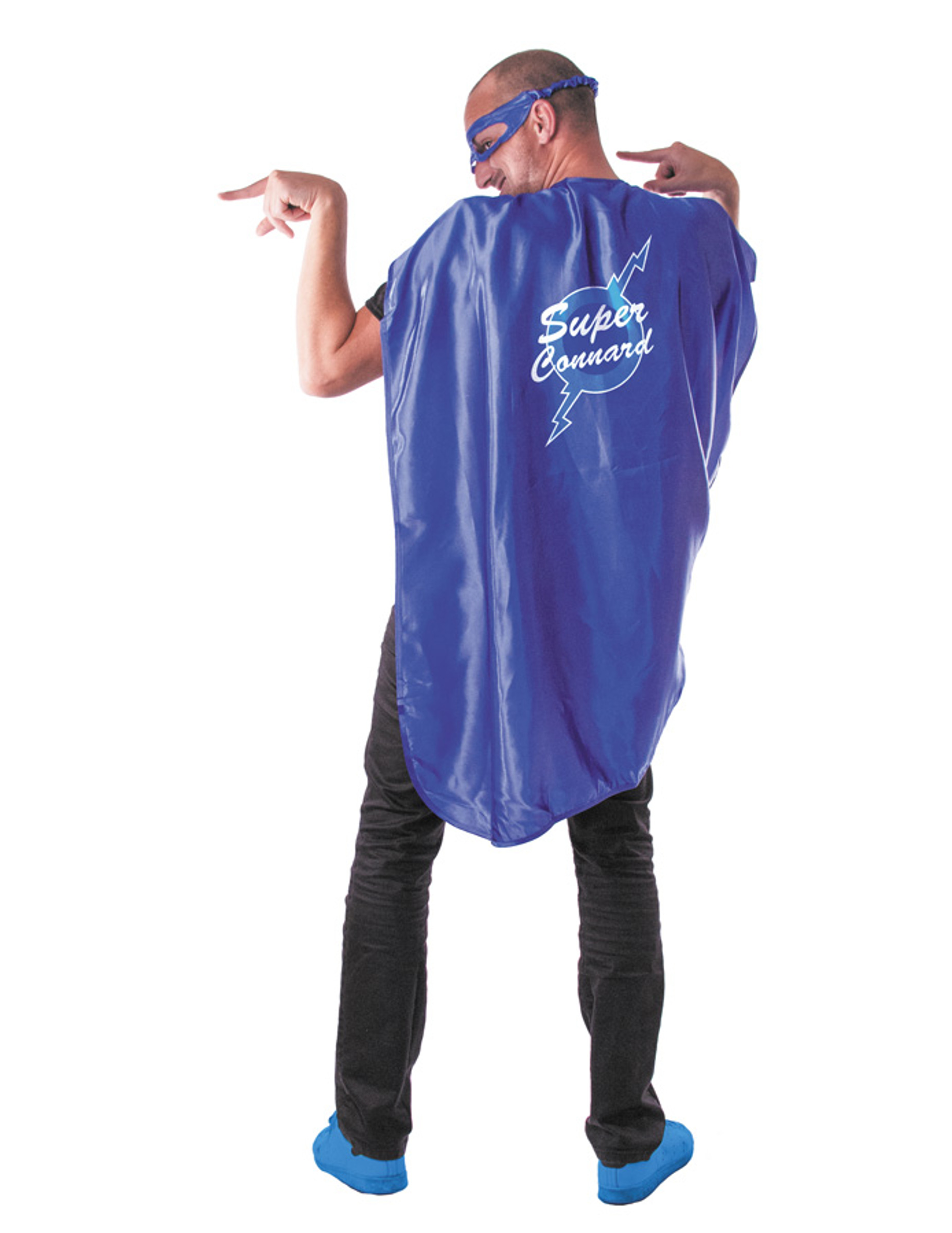 Cape et masque humoristique Super connard adulte