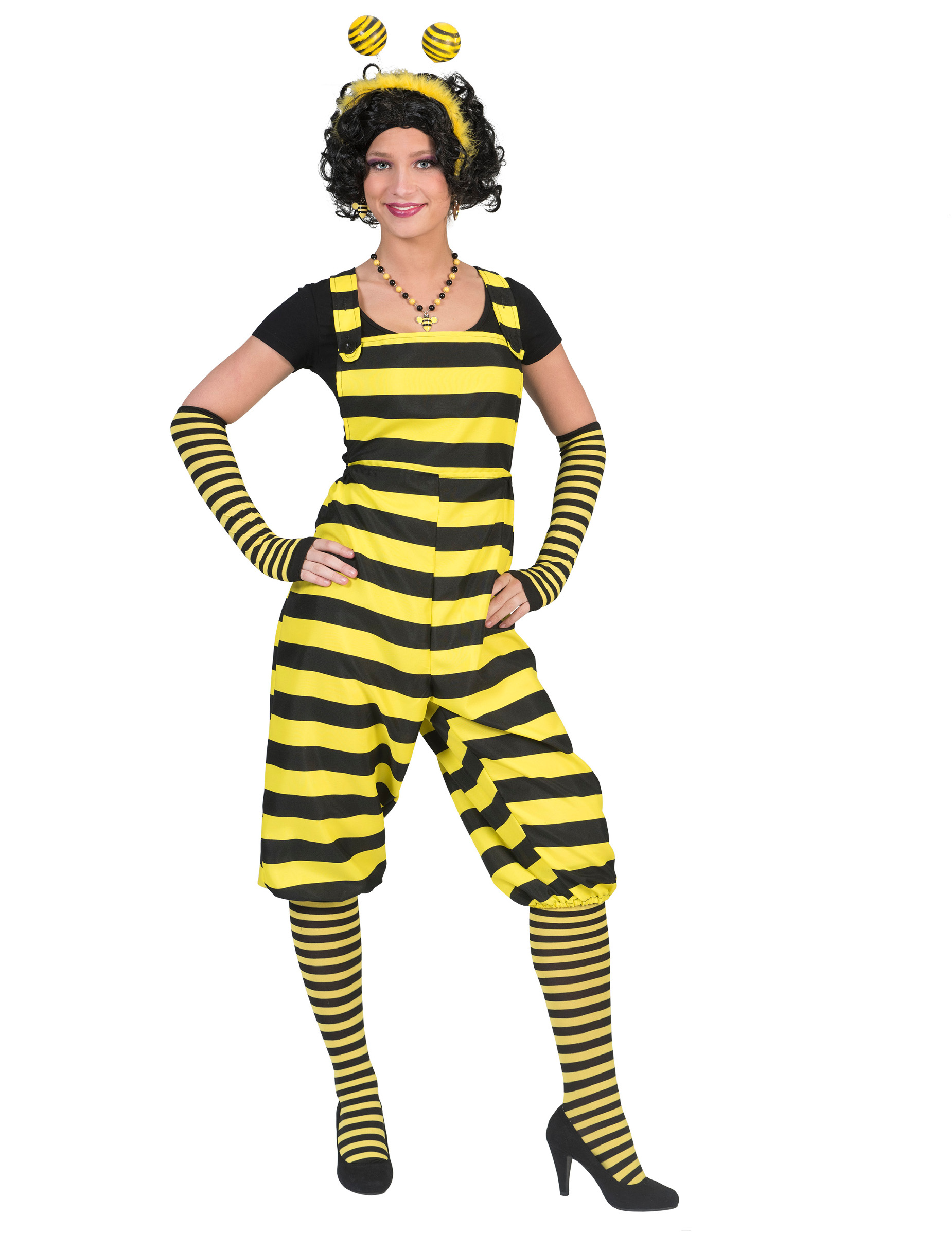 Déguisement salopette abeille adulte