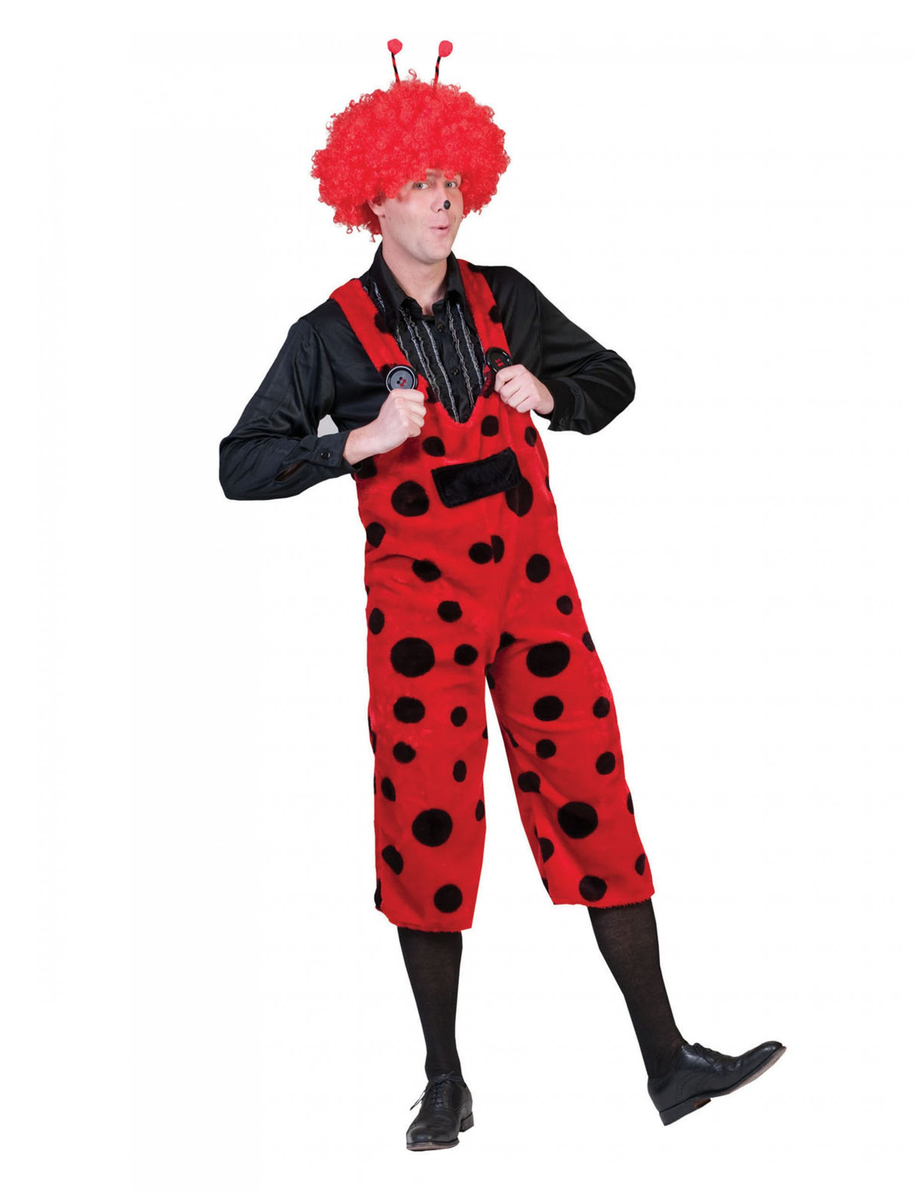 Déguisement salopette coccinelle adulte