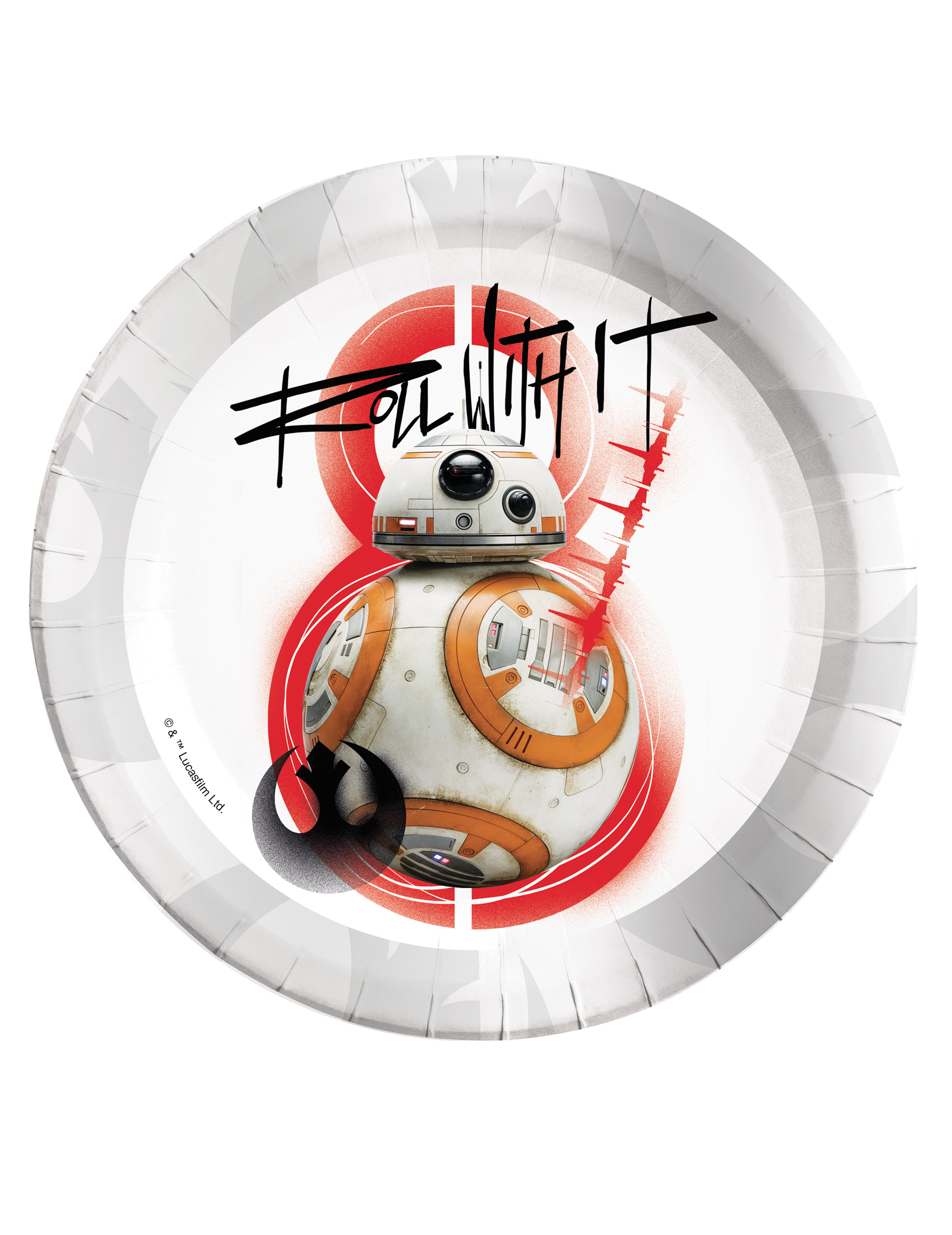 8 assiettes BB-8 Star Wars 8 The Last Jedi  23 cm