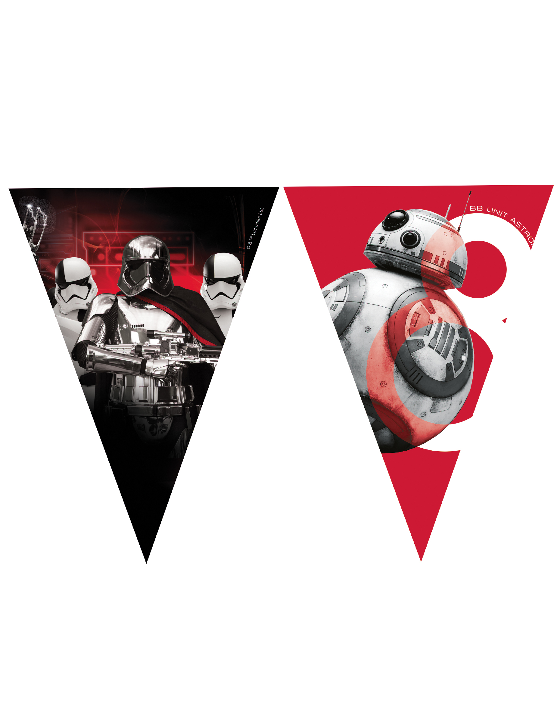 Guirlande fanions Star Wars 8 The Last Jedi  2,30 m x 25 cm